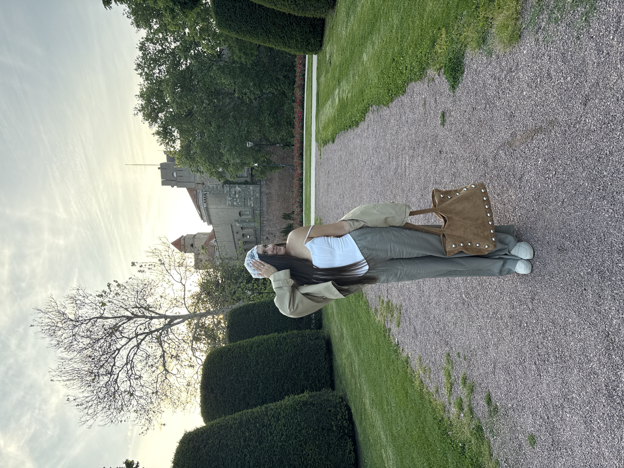 Woman spotted on park path in Belgrade
