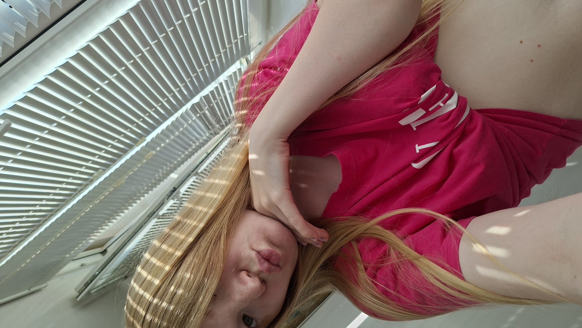 Woman photographed indoors during early morning hours in Chaikovsky