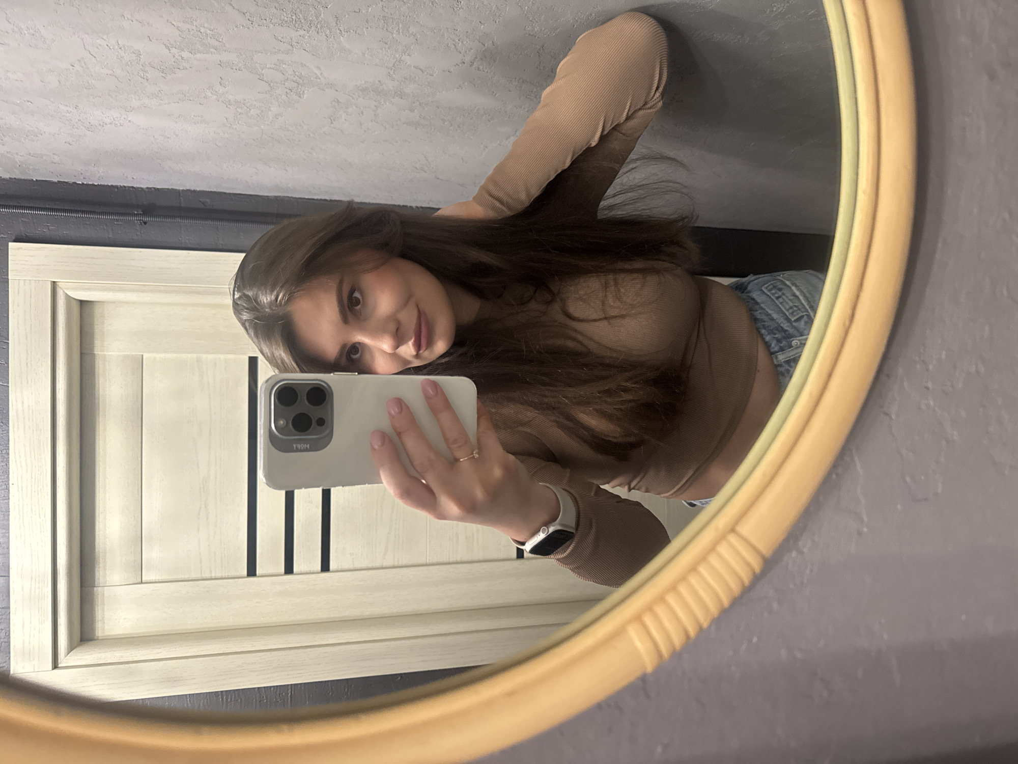 Woman documents afternoon with selfies in Ukraine suburb