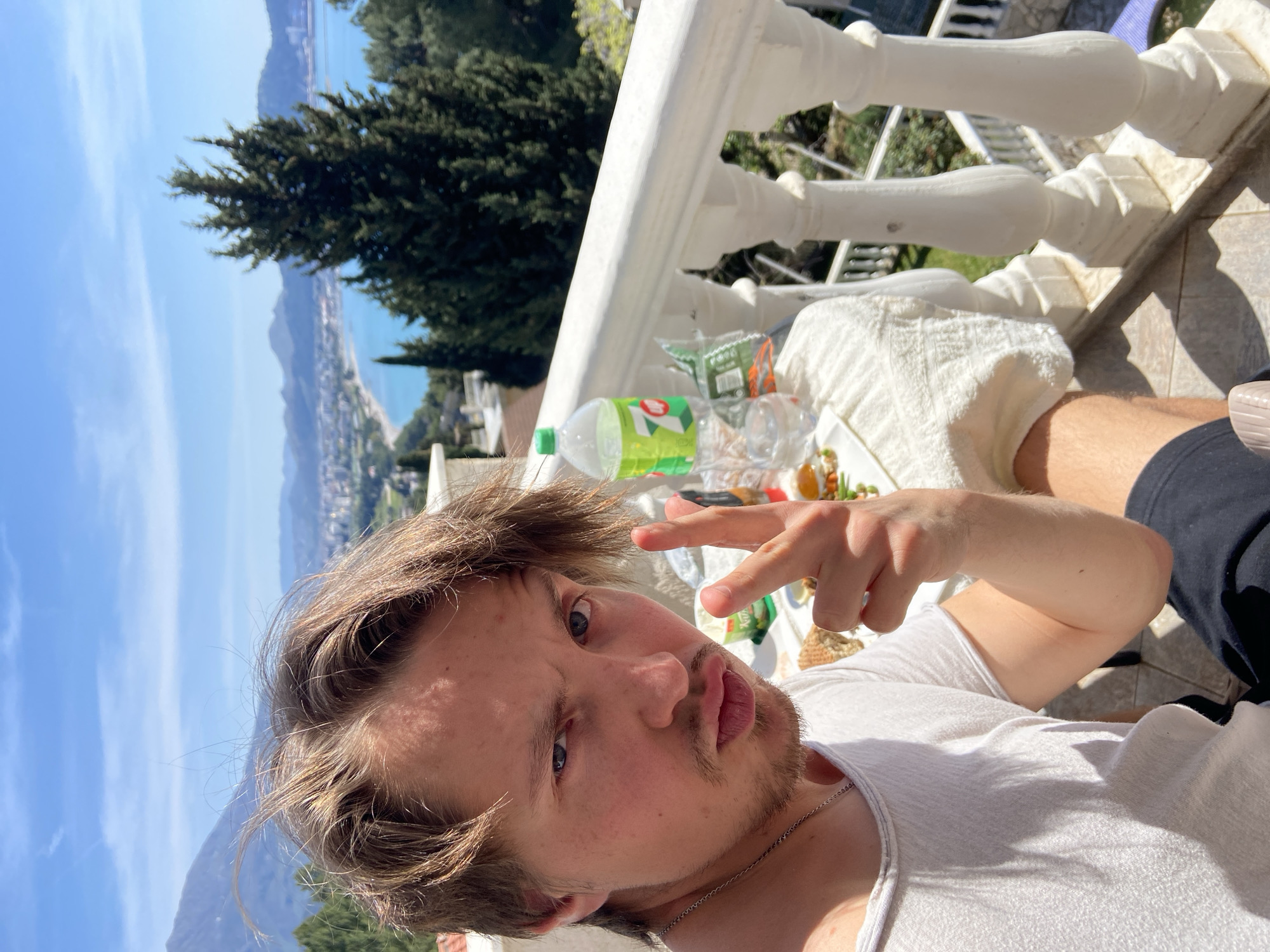 Man photographed taking selfies on rooftop in Montenegro