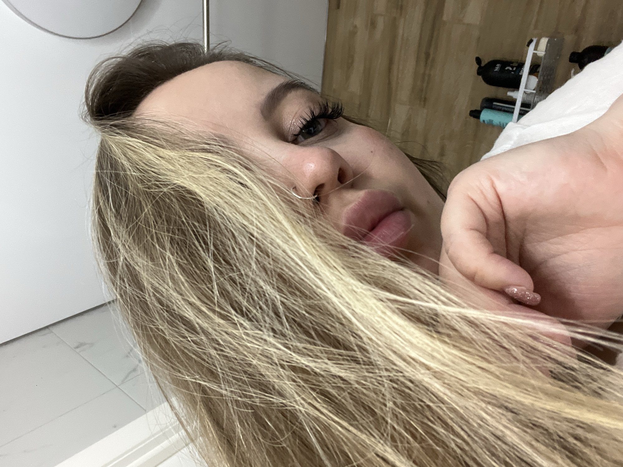 Woman photographed in intimate portrait session in Krasnodar
