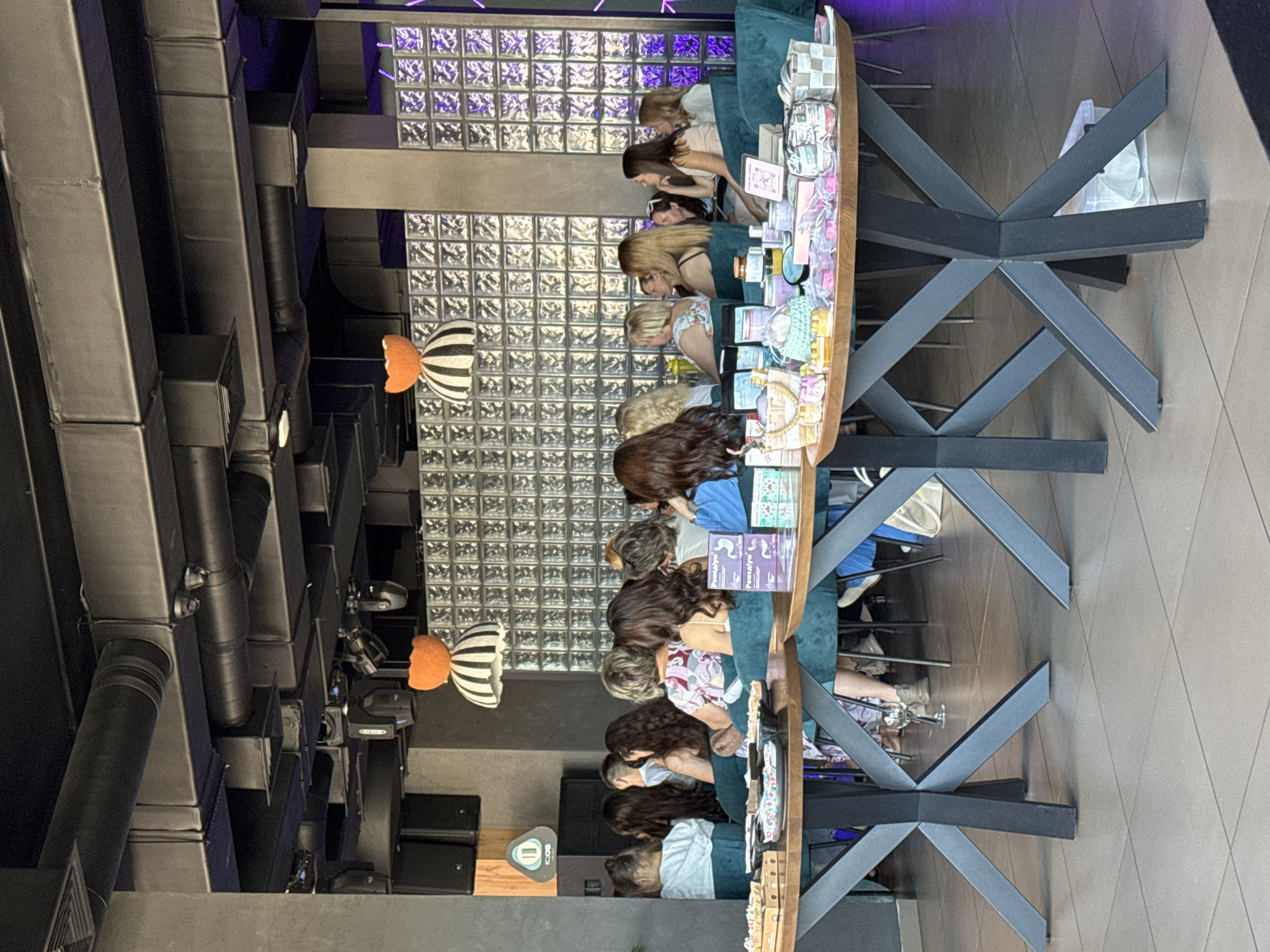 Event morning at a Kryvyi Rih venue with food, drinks, and city views