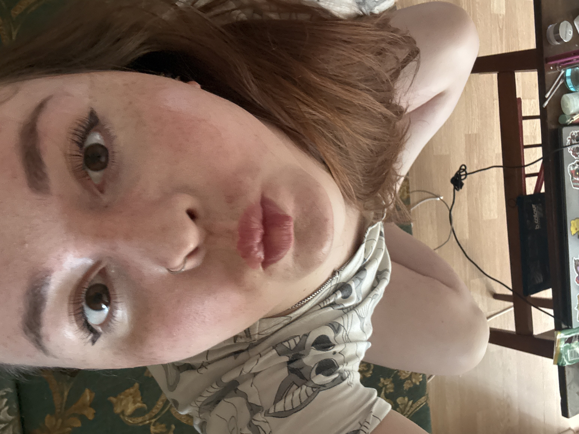 Person documents self through multiple selfies in Izhevsk