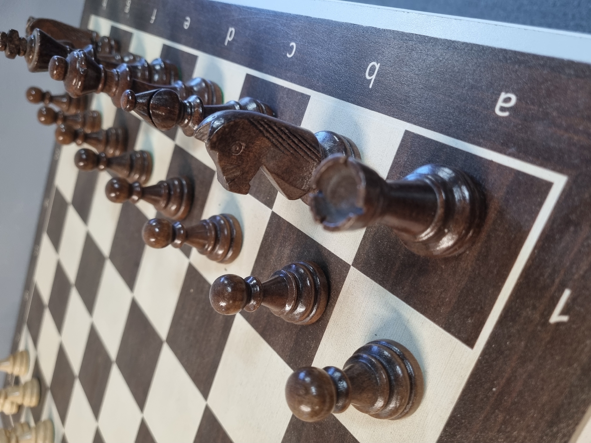 Almaty apartment and cityscape snapshots, chess game in progress