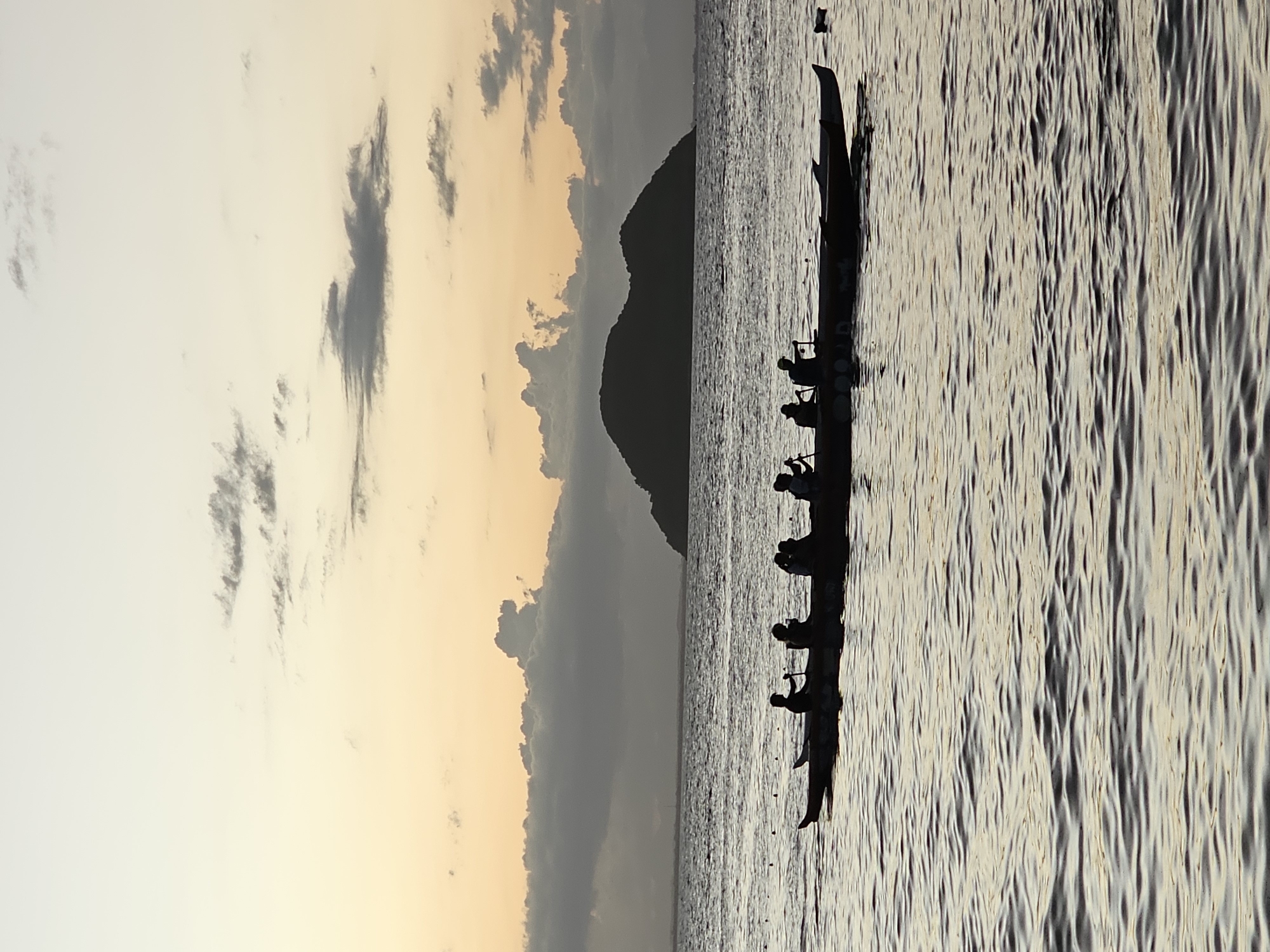 Evening boats silhouetted against sunset in Armação Dos Búzios