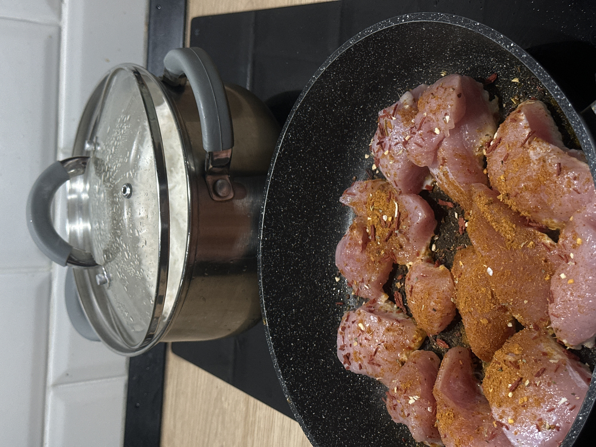 Home cooking session captured in Perm kitchen