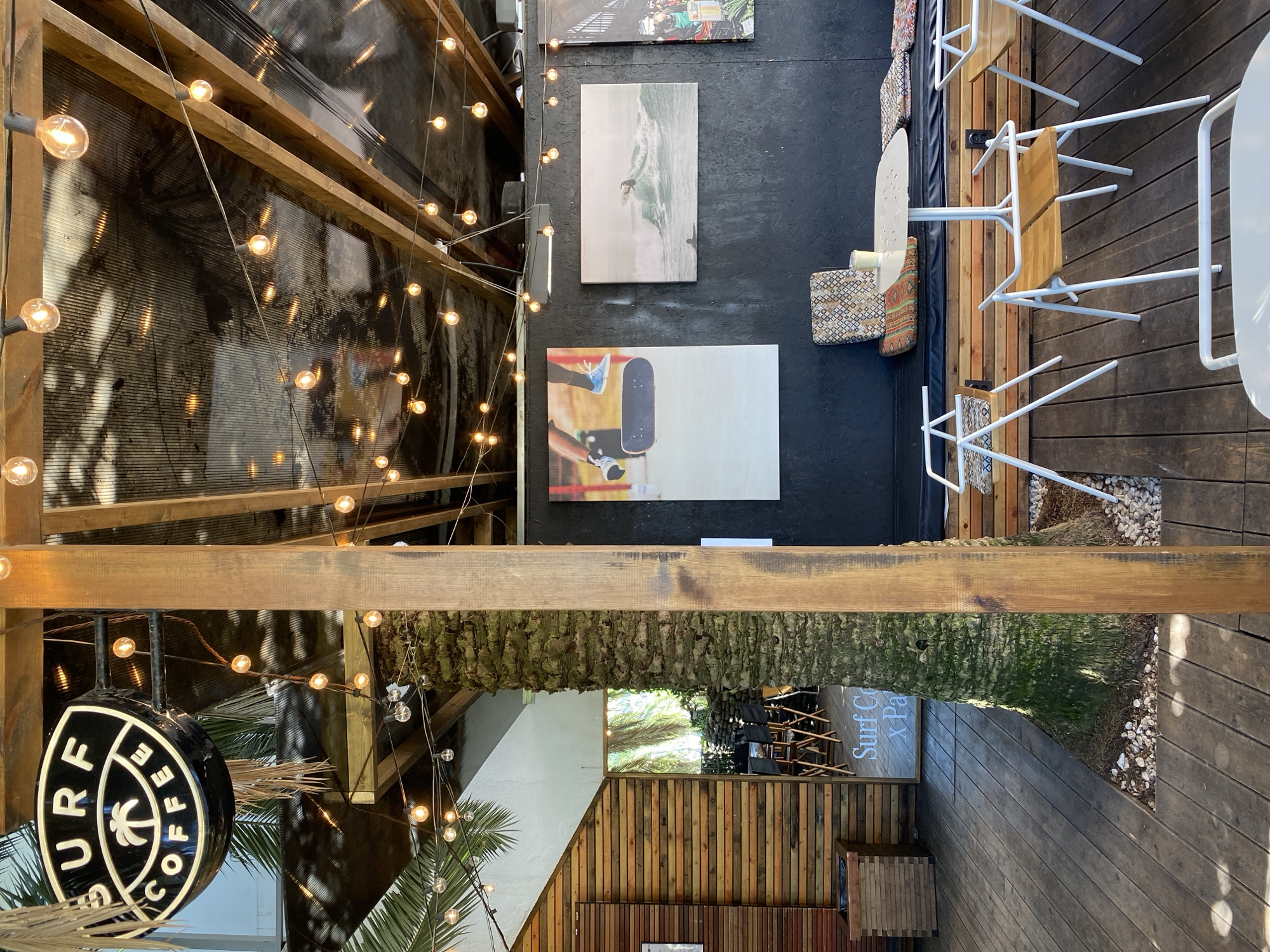 Morning visit documented at surf-themed cafe in Sochi, Russia