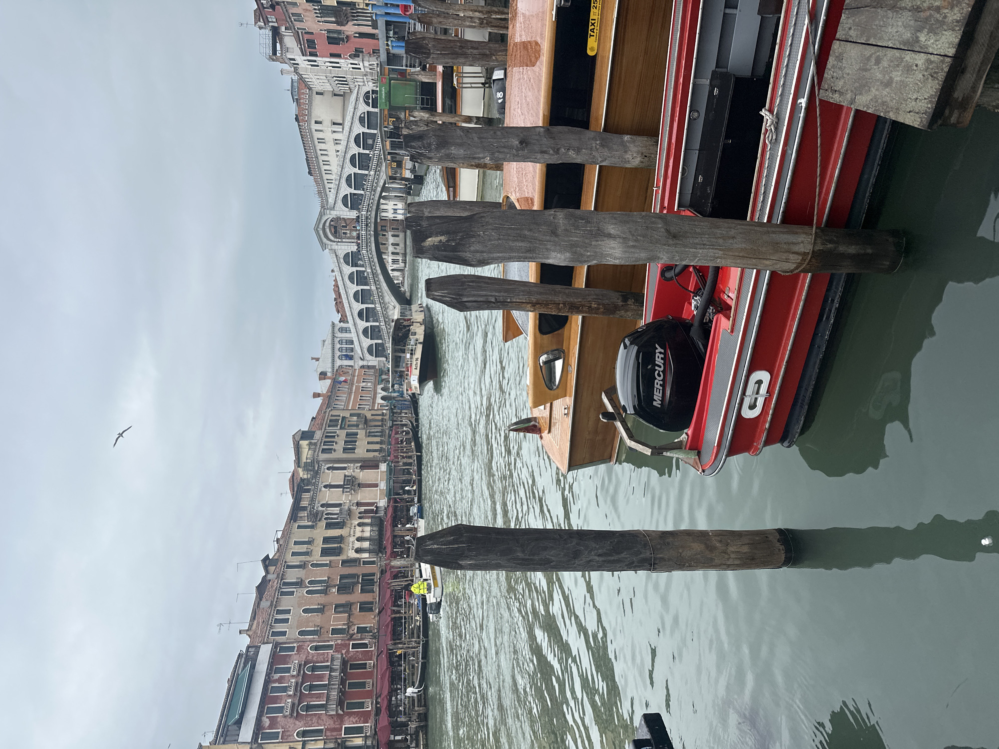 Tourist captures classic Grand Canal view from Venice boat