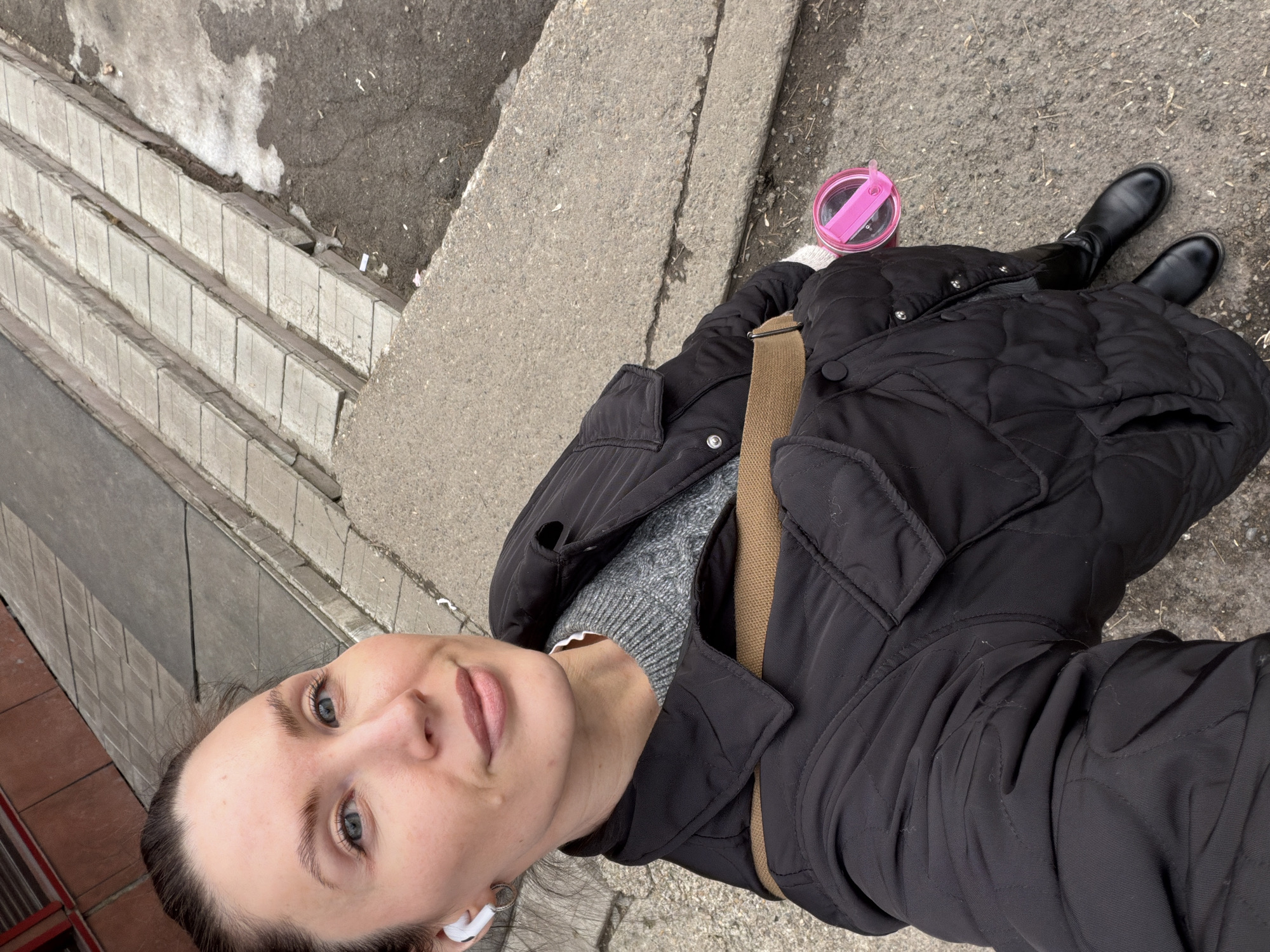 Selfie moments captured by two people in Perm
