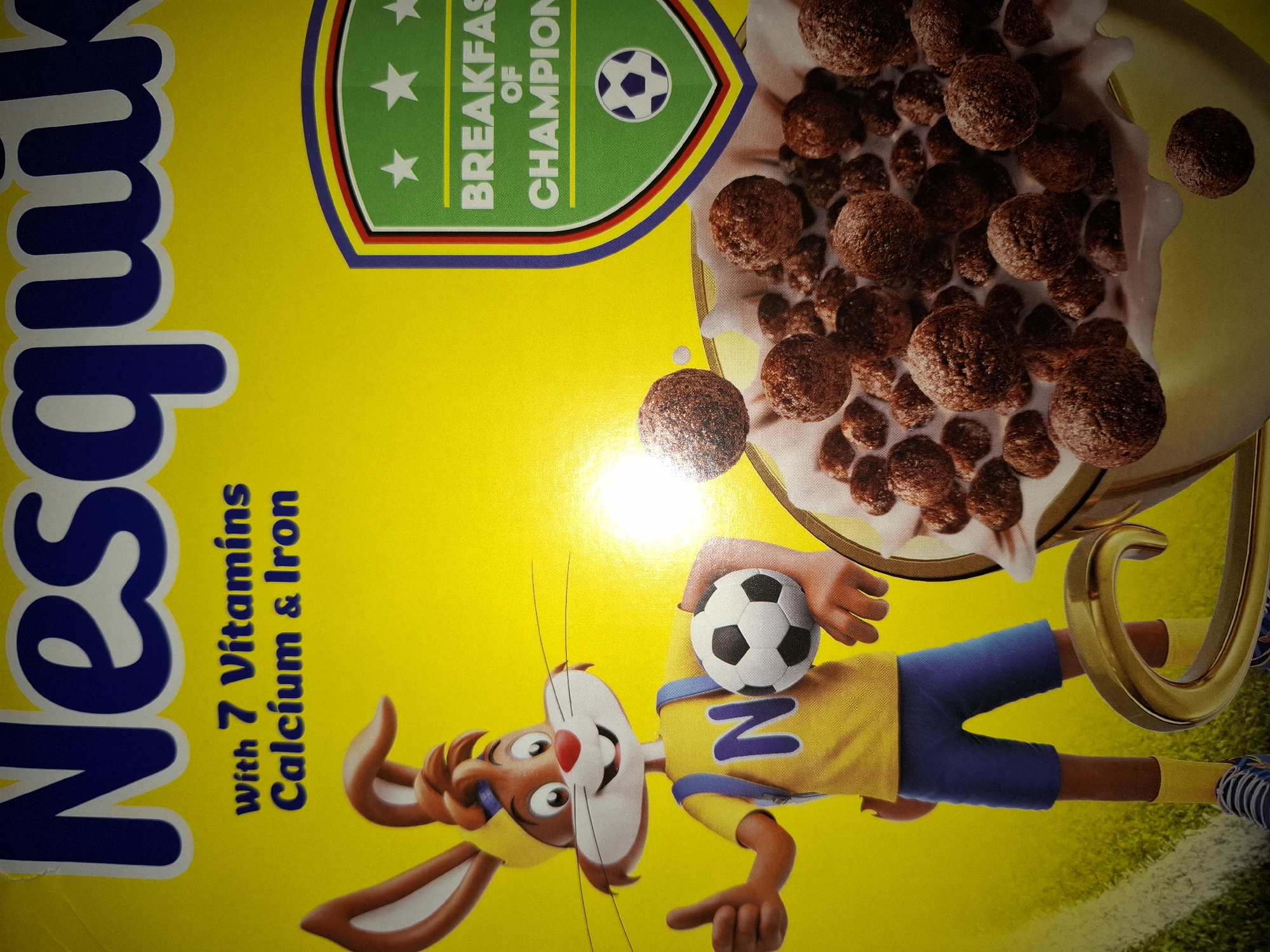 Consumer products including Nesquik cereal and sports apparel observed