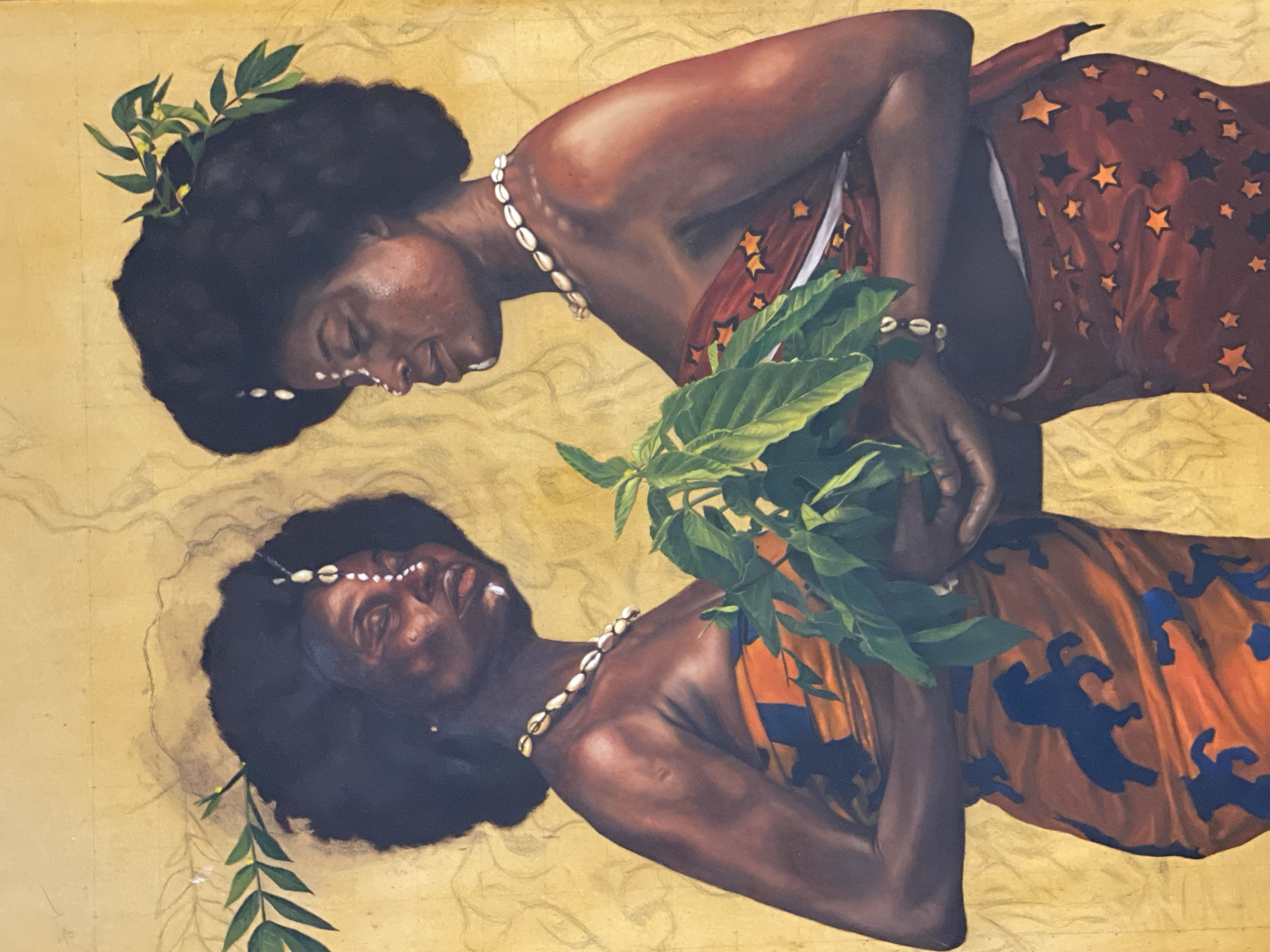 Art collection featuring African portraits documented in Ado, Nigeria