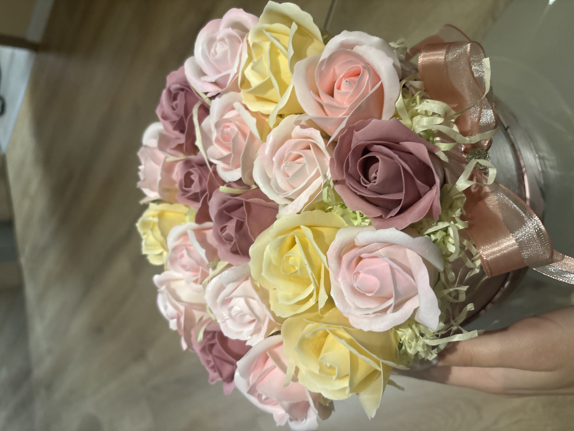 Artificial rose bouquet spotted in Sofia, Bulgaria
