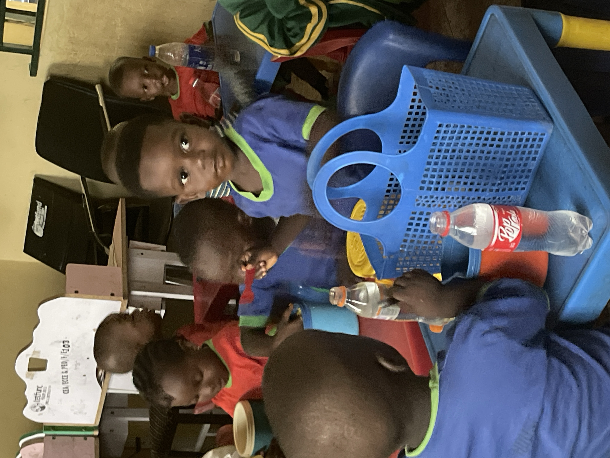 Children gather in Akwanga daycare classroom
