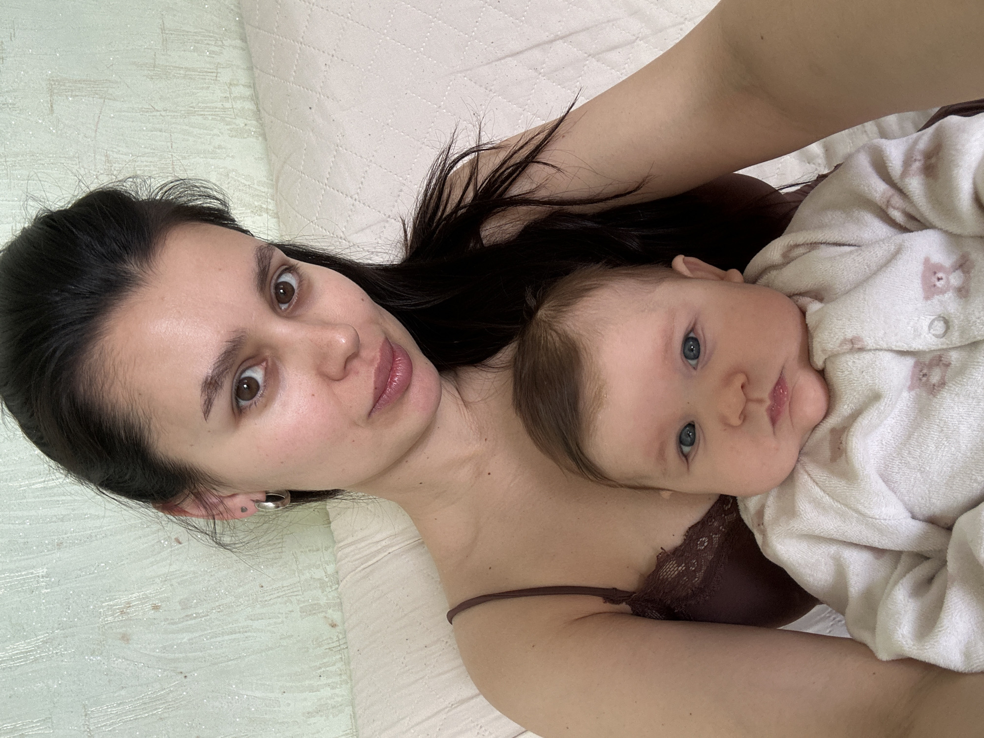 Early morning family moments documented in Chaikovsky, Russia