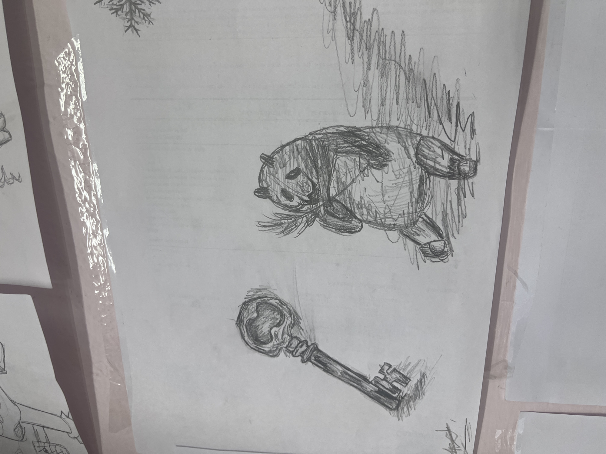 Artist documents pencil sketches and drawings in Sofia