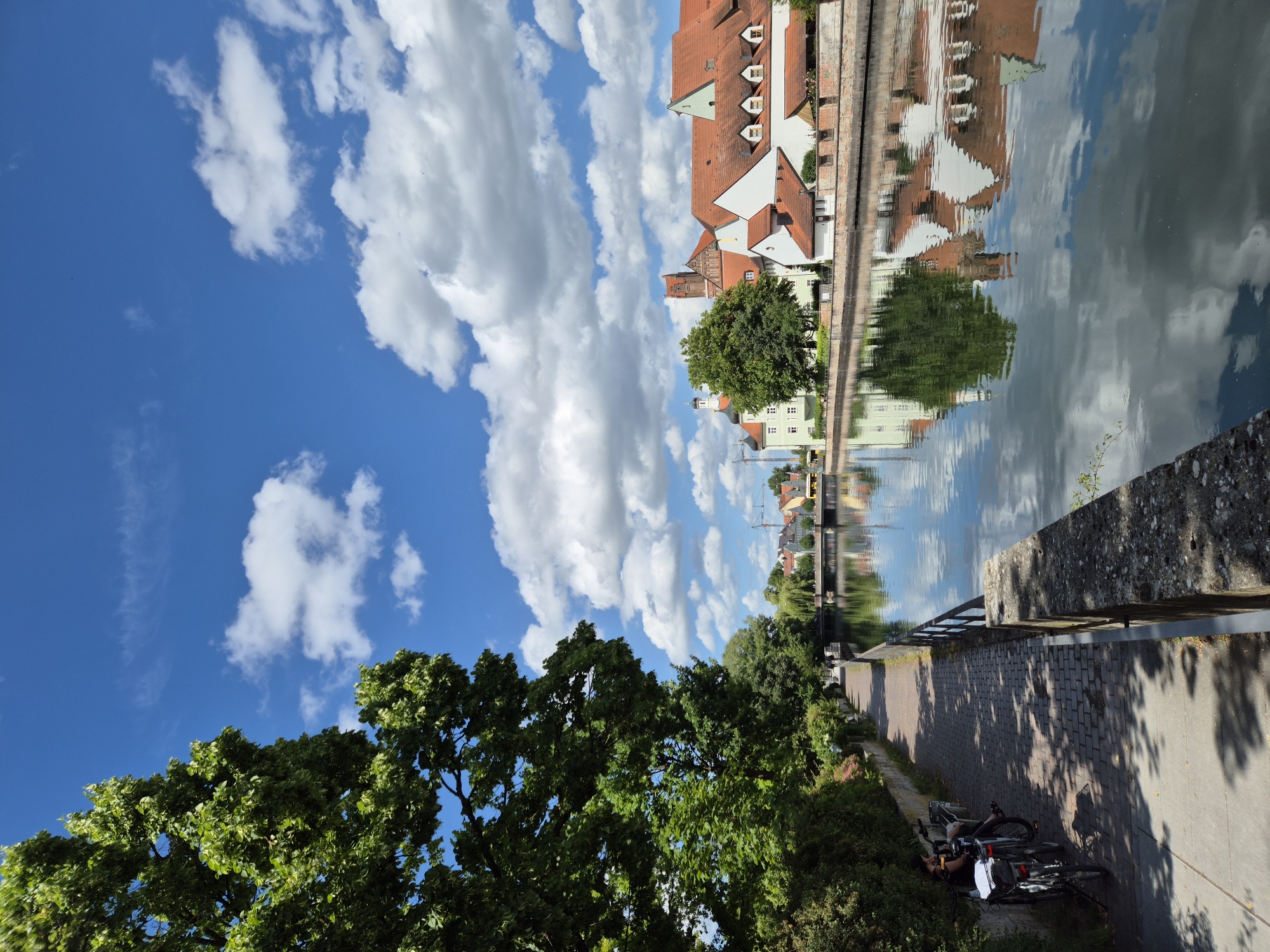 Afternoon stroll documented through historic Landshut, Germany