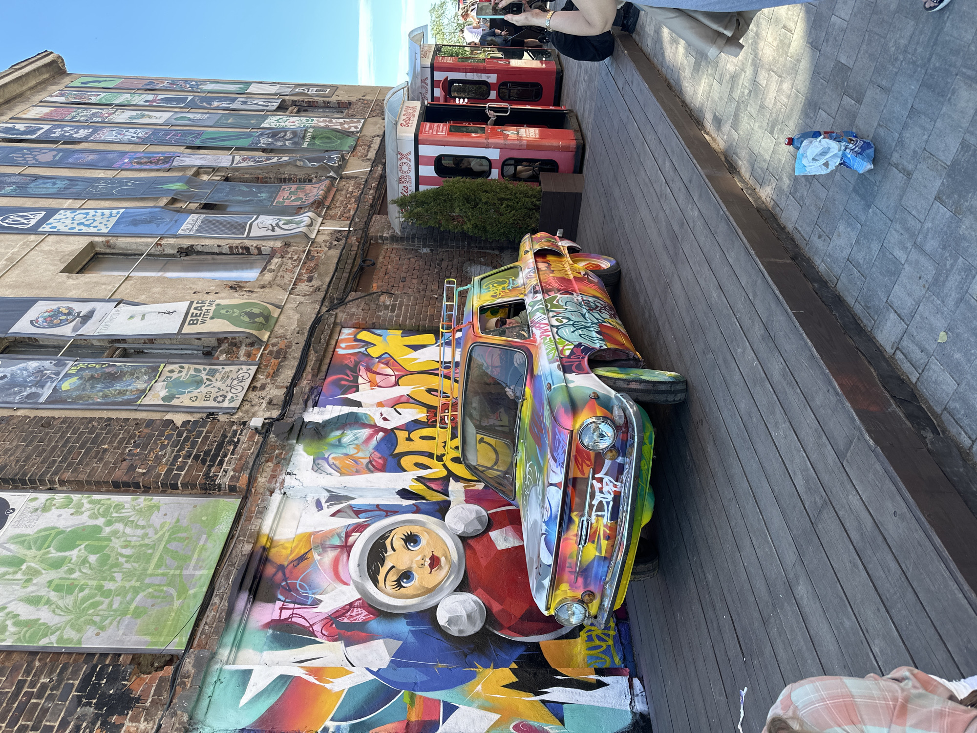 Street art, waterfront, and café culture in central Saint Petersburg