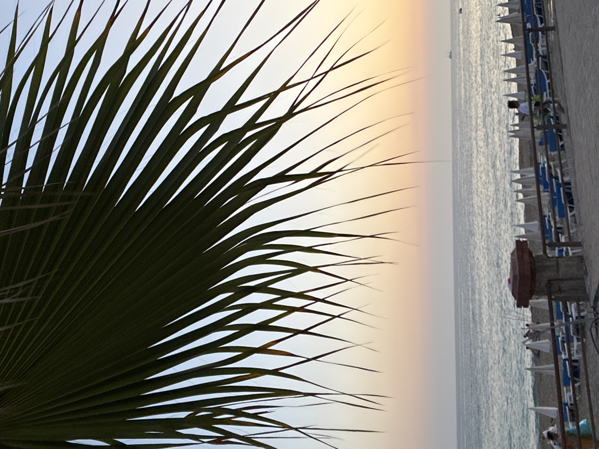 Sunset along Alanya's Kleopatra Beach promenade