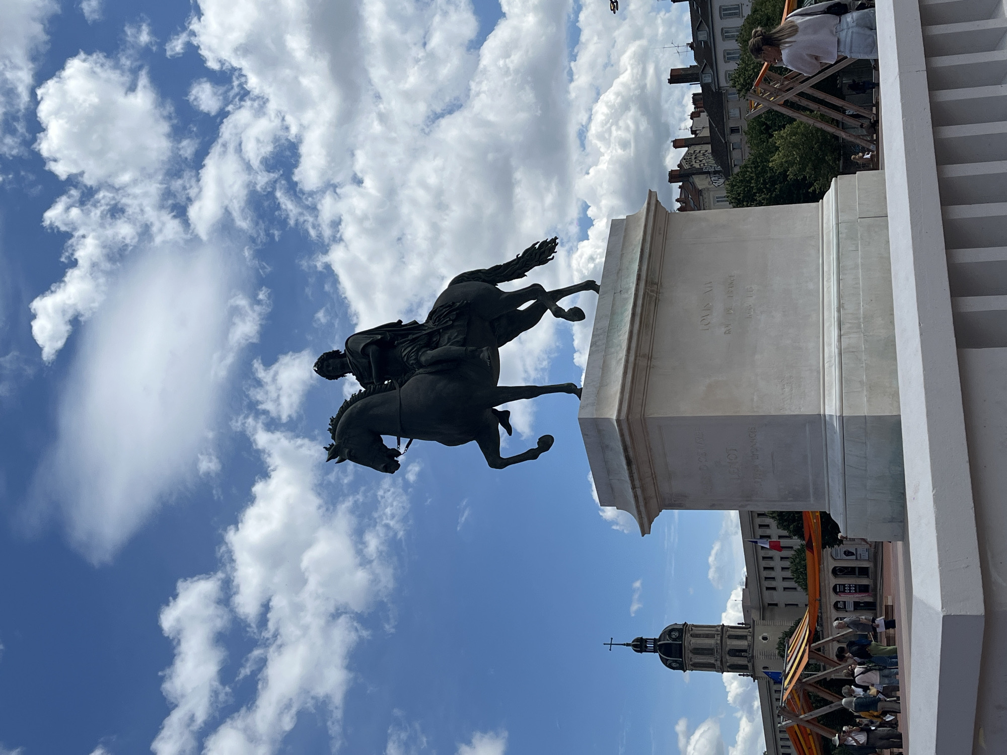 Tourist captures Lyon landmarks and bubble tea during afternoon walk