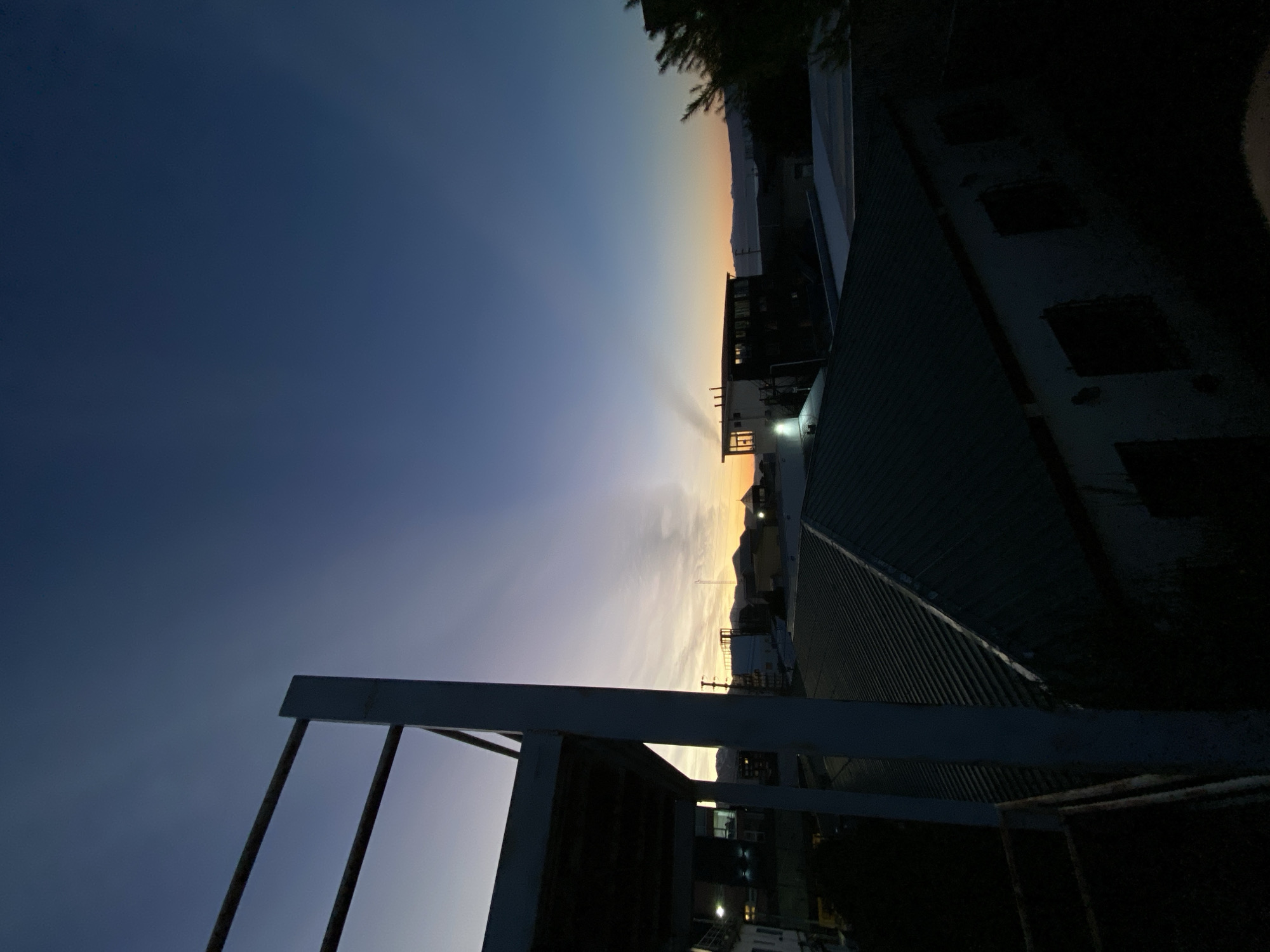 Sunset captured over Ushuaia cityscape on May 22