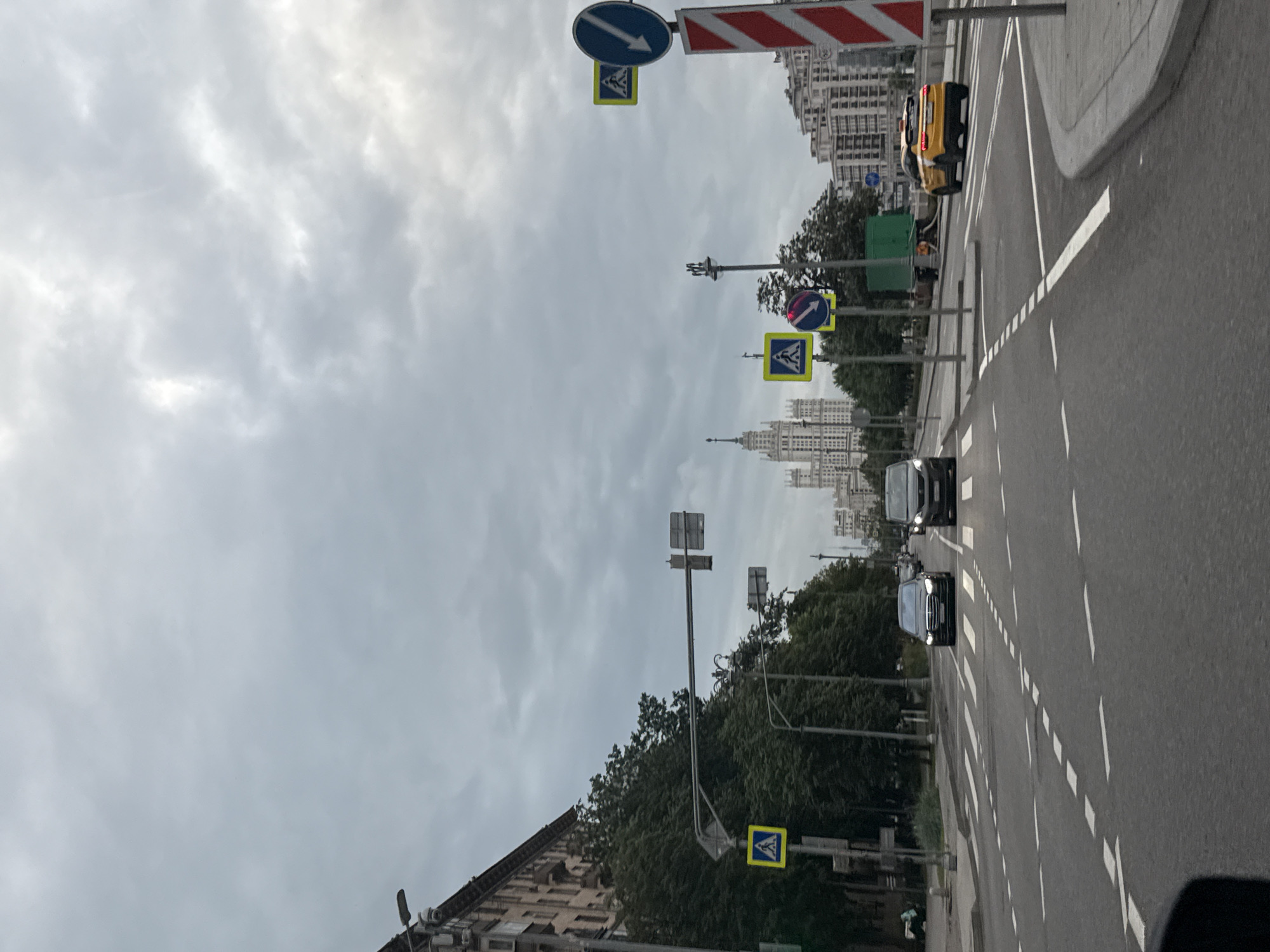 Urban streets, a bold plaza, and a surf simulator on a grey day