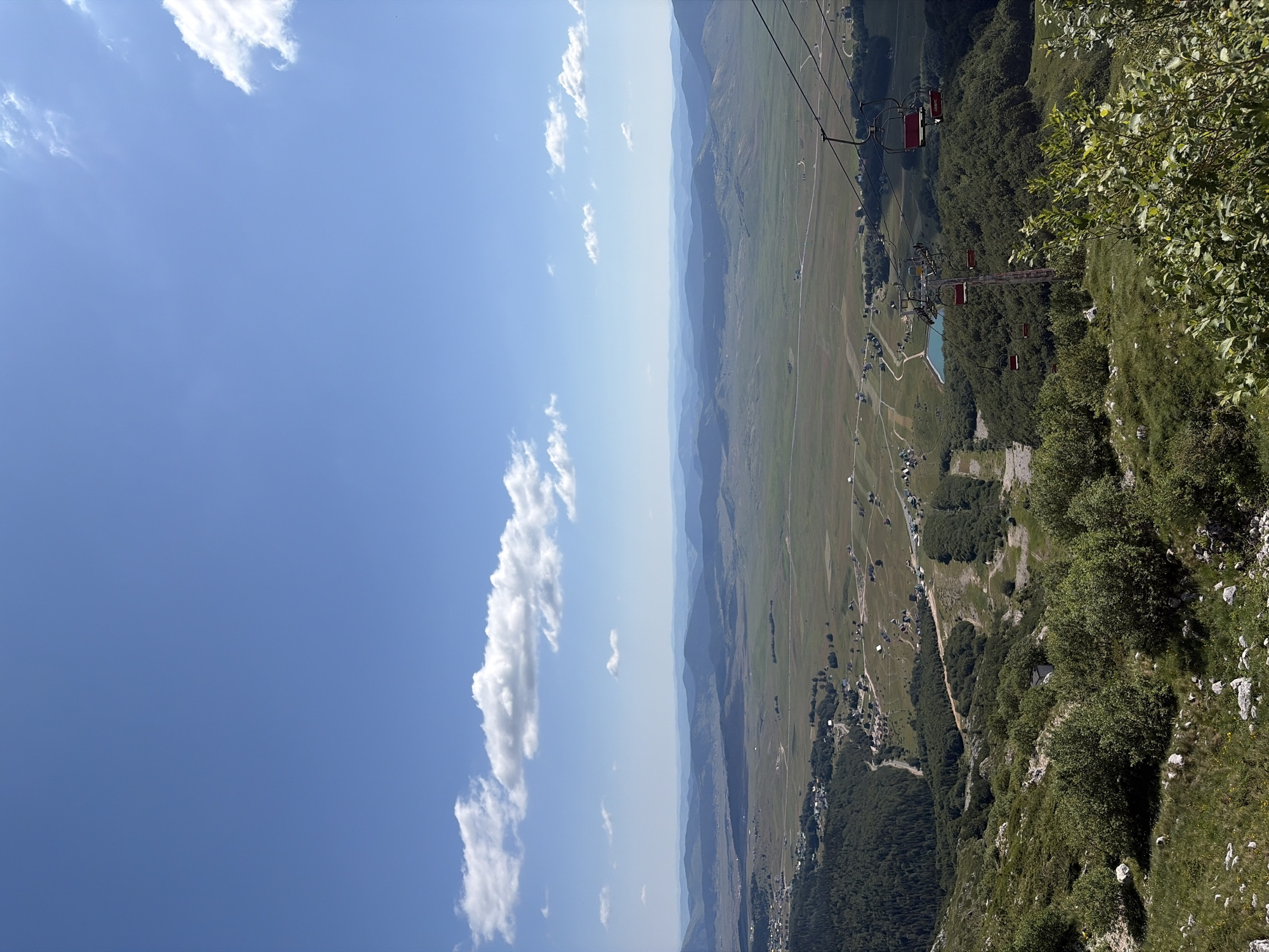 Summer day on the ski lifts at Motički gaj, Montenegro