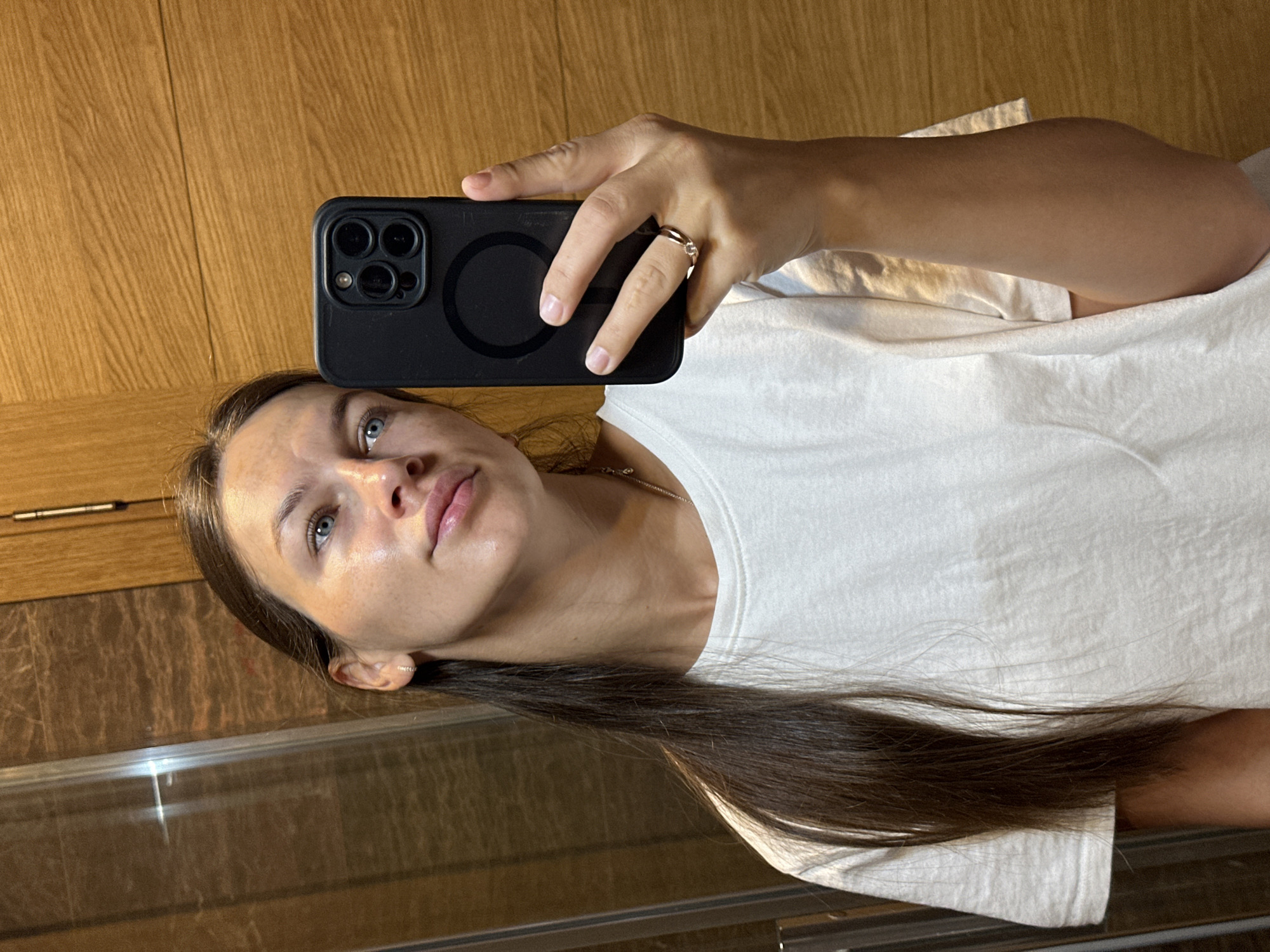 Quick selfie session at home in Donji Pobori, Montenegro