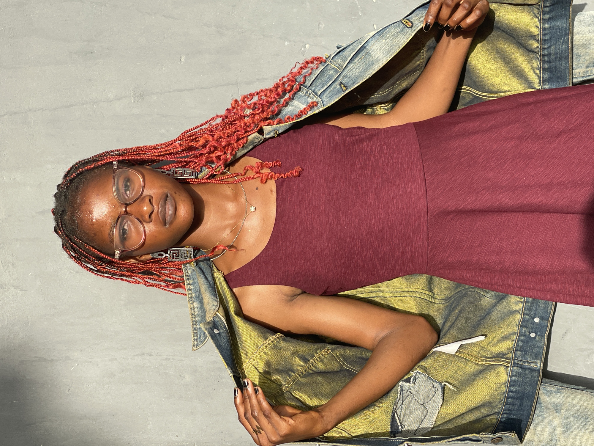 Woman poses for outdoor photo session in Badagry