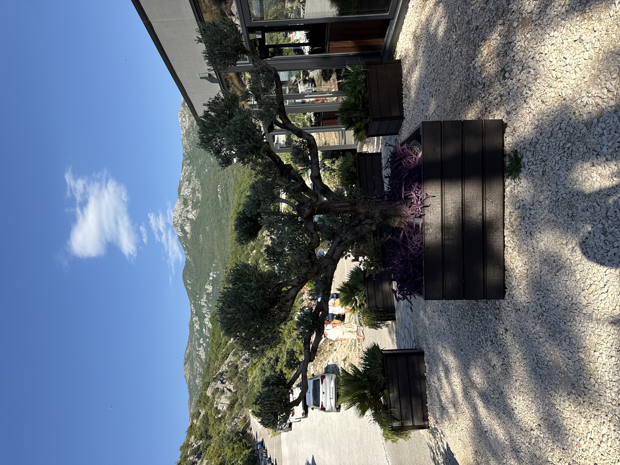 Busy summer afternoon across two Montenegrin Riviera beach towns