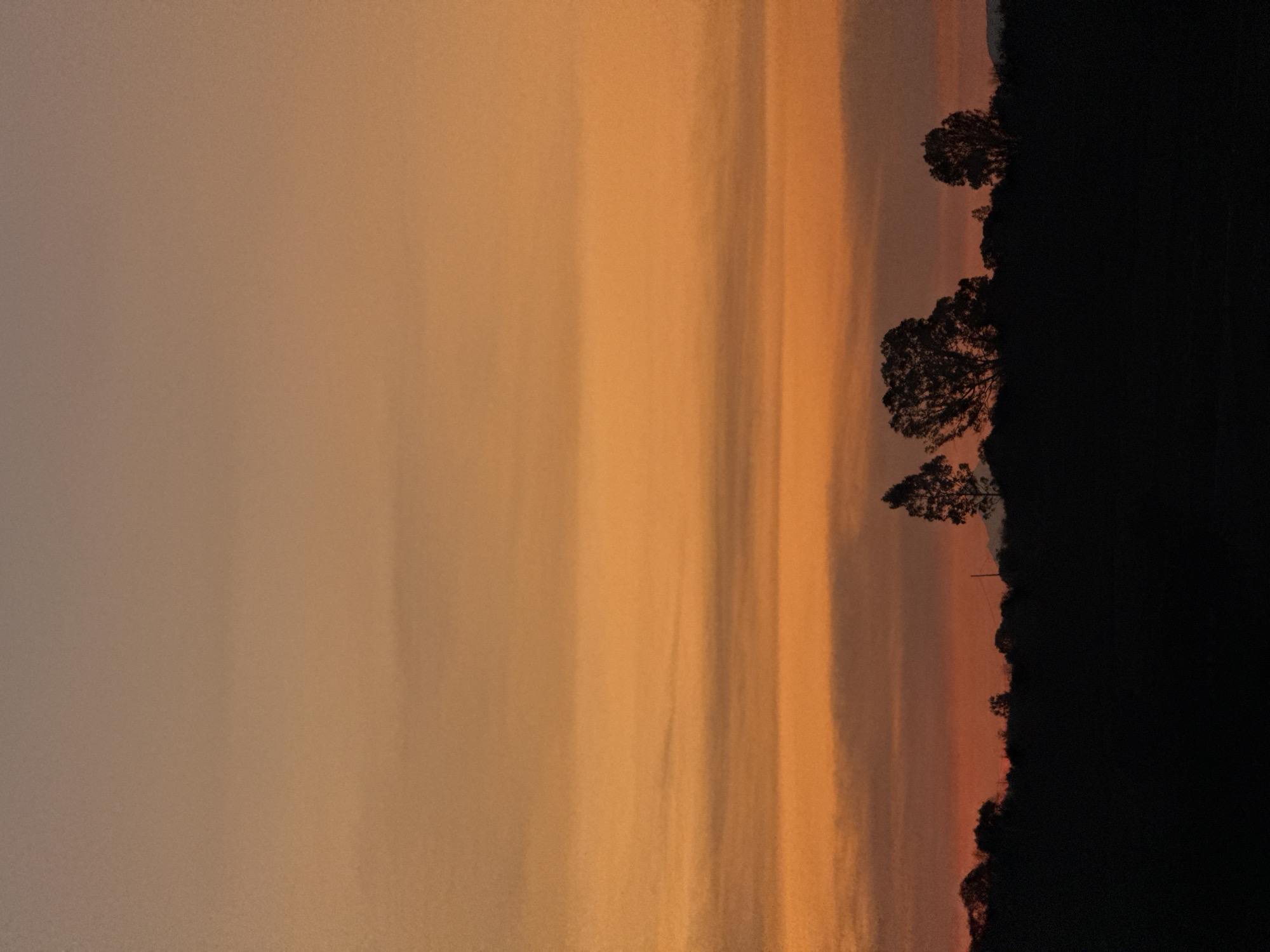 Dramatic sunrise or sunset captured in Puebla, Mexico