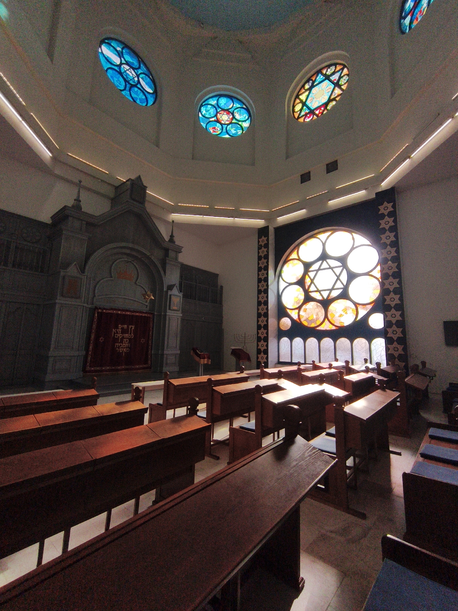 Inside the Kaliningrad Choral Synagogue's historic sanctuary