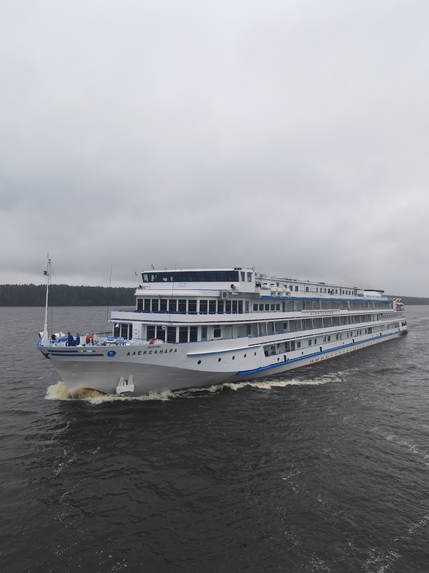 Cruise ship Aleksandra spotted navigating Russian waters near Topornya