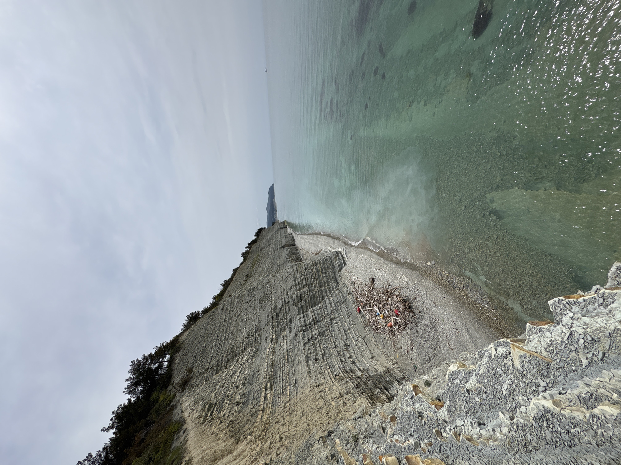 Dramatic coastal cliffs documented near Gelendzhik, Russia