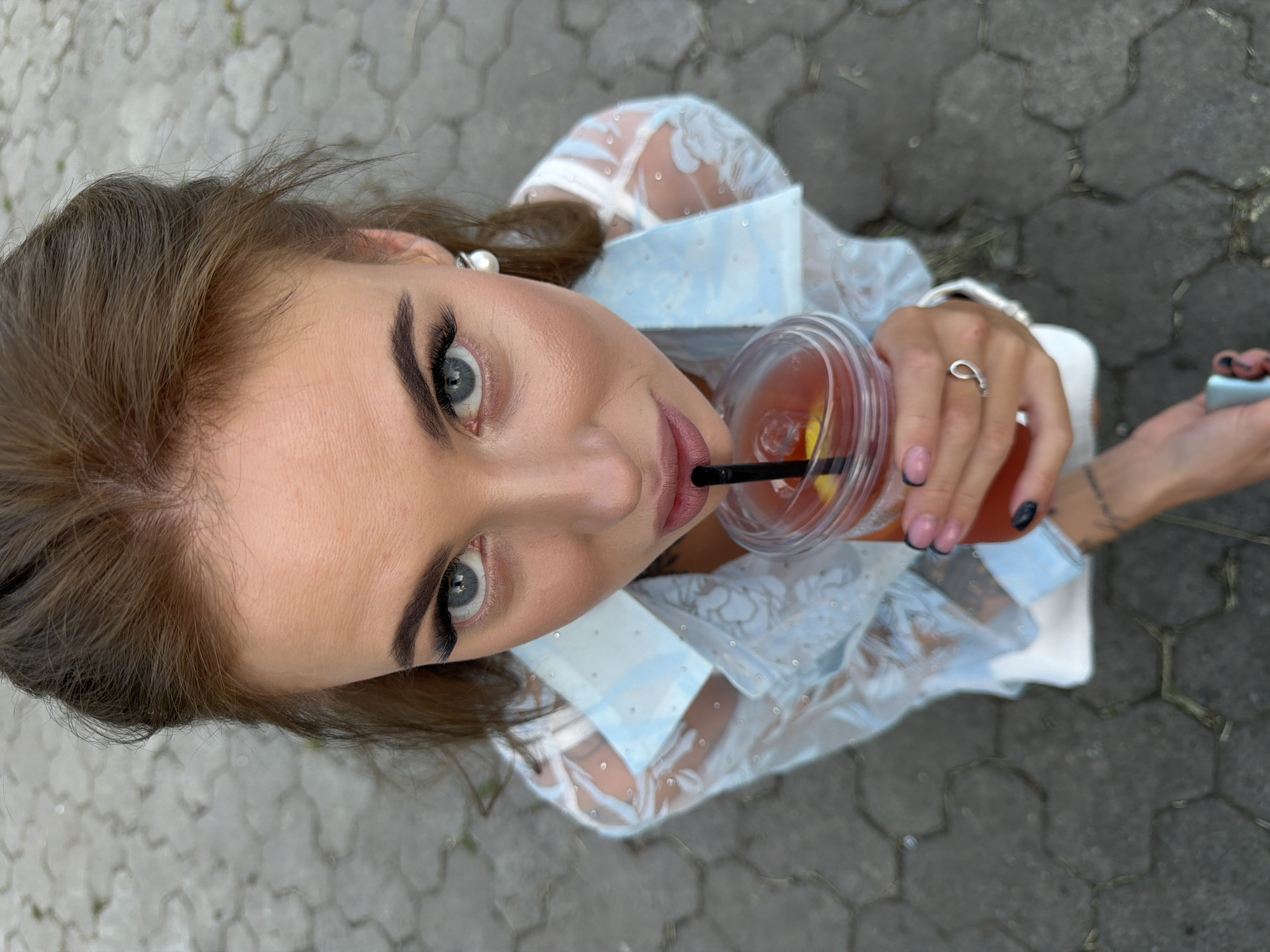 Casual portrait session near a Bila Tserkva monument