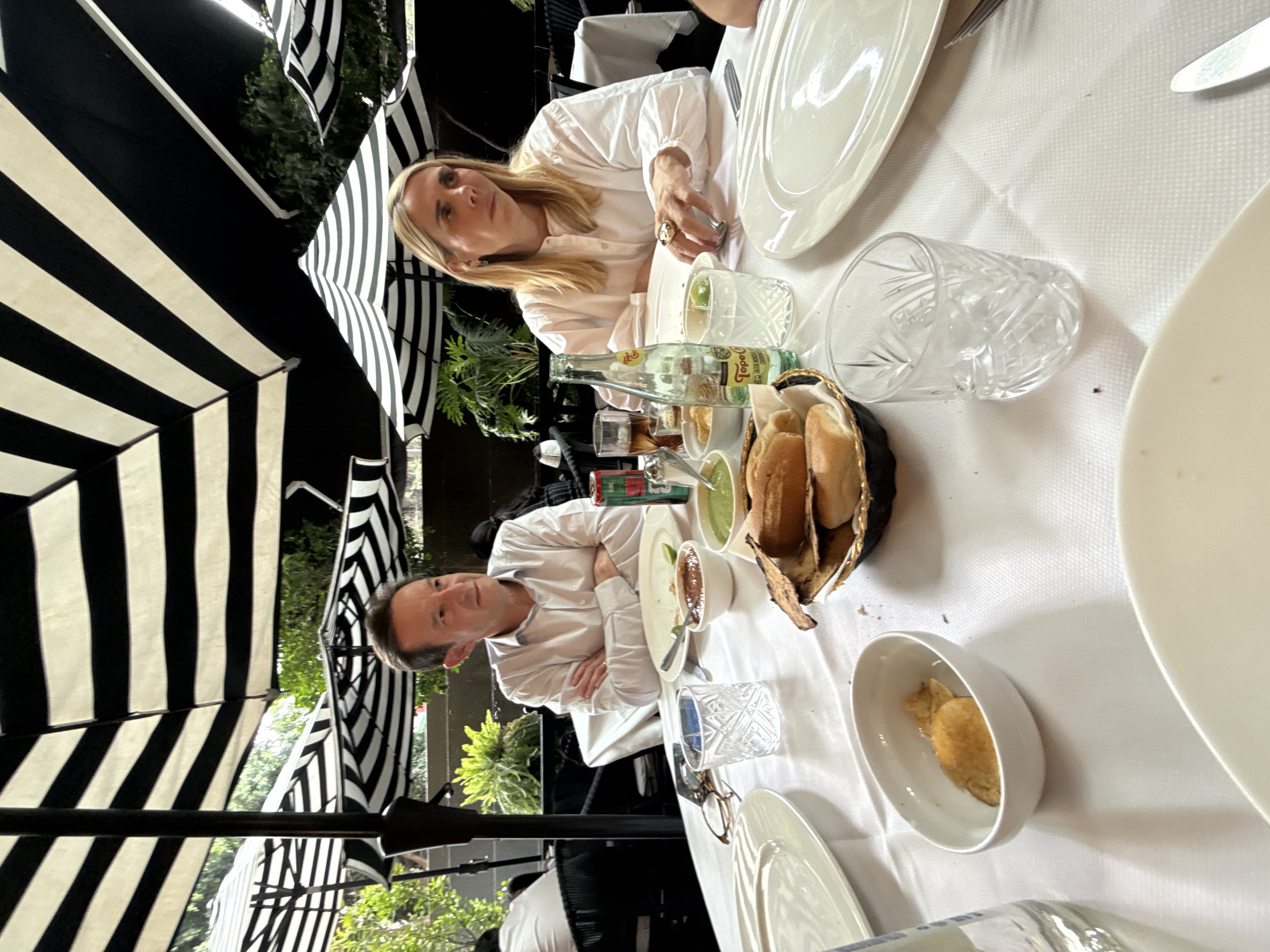 Evening dining captured at upscale Mexico City restaurant patio