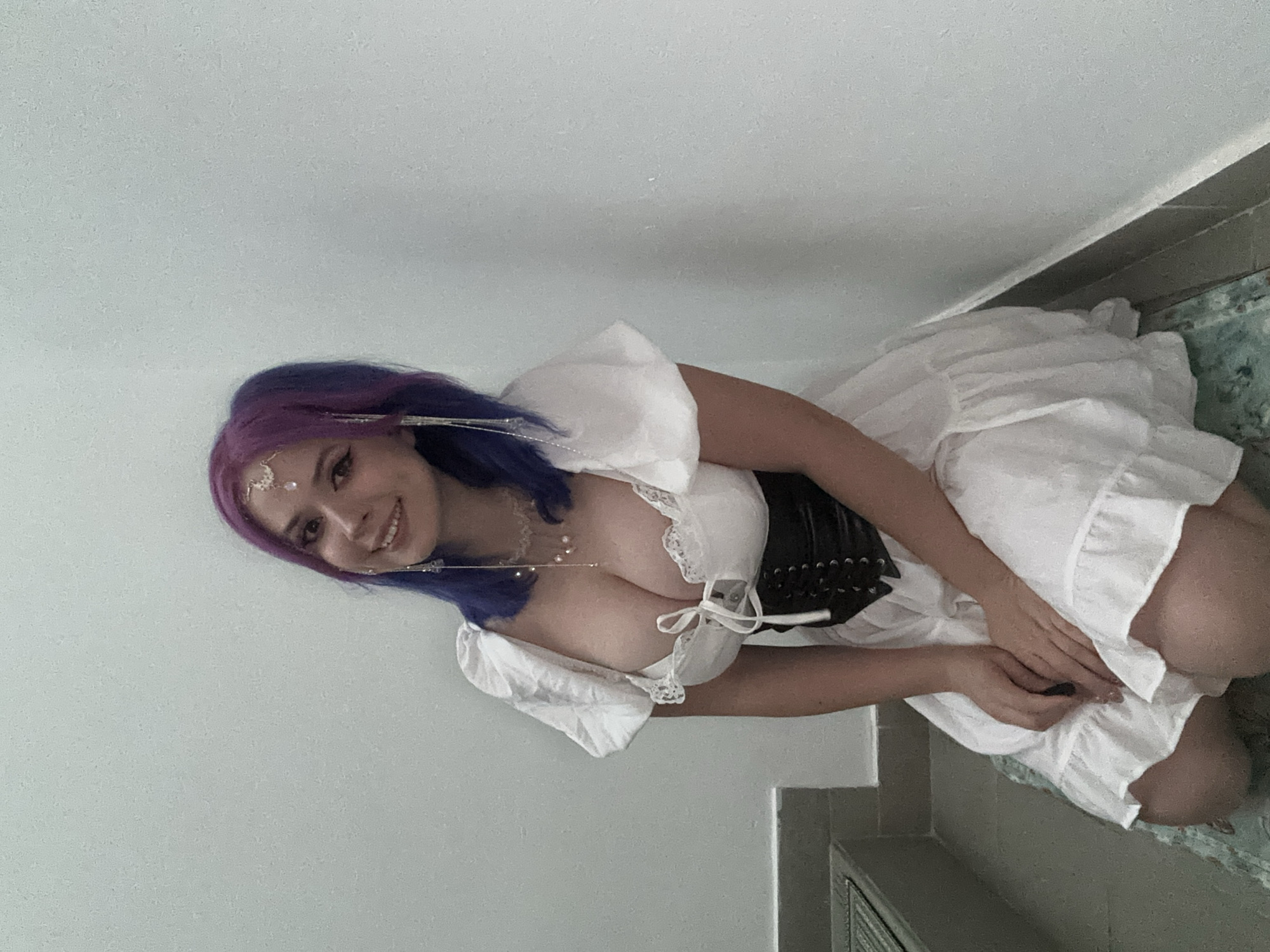 Woman in costume photographed during indoor session in Zagreb