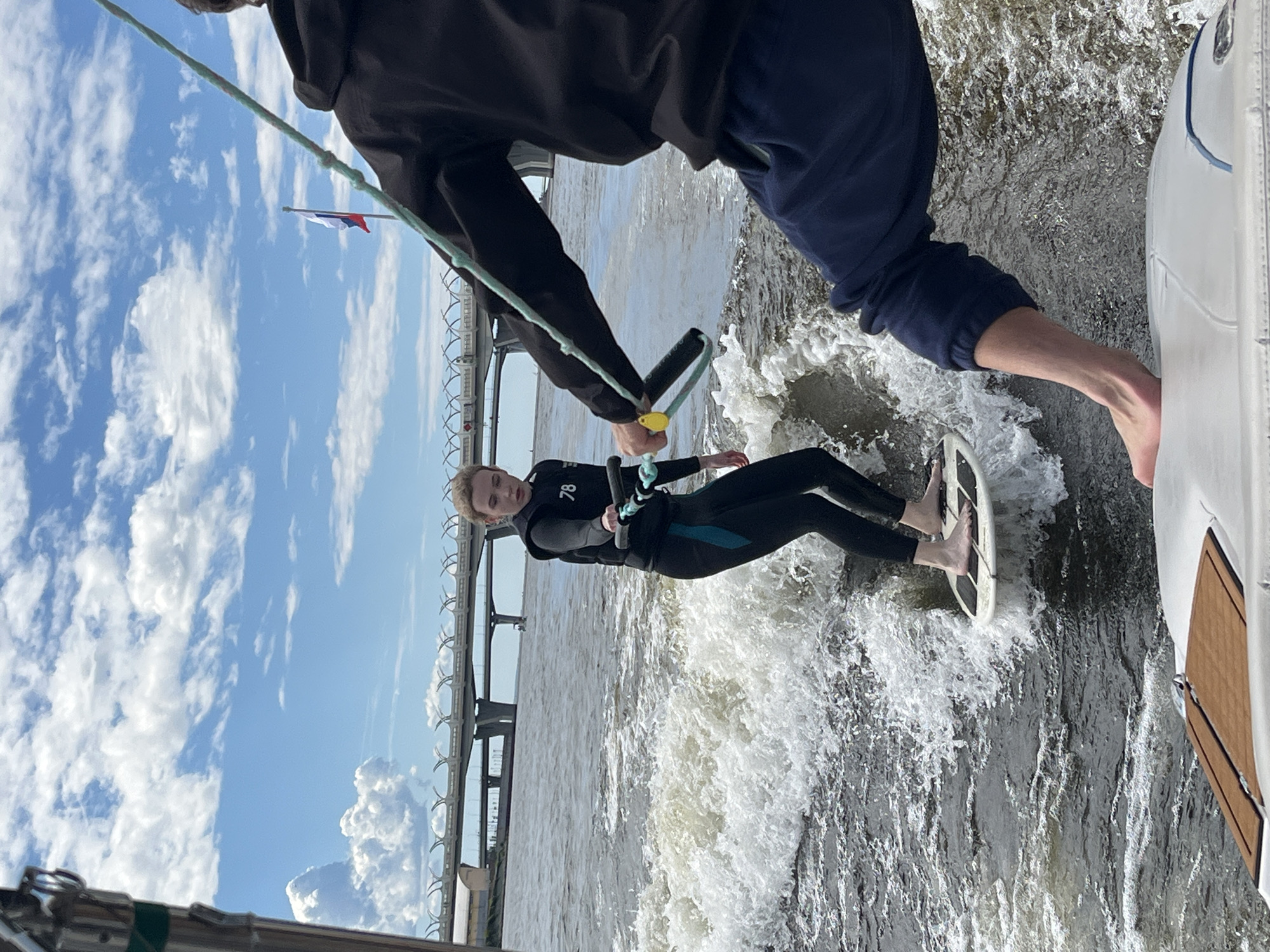 Wakeboarding session on Saint Petersburg's waterways