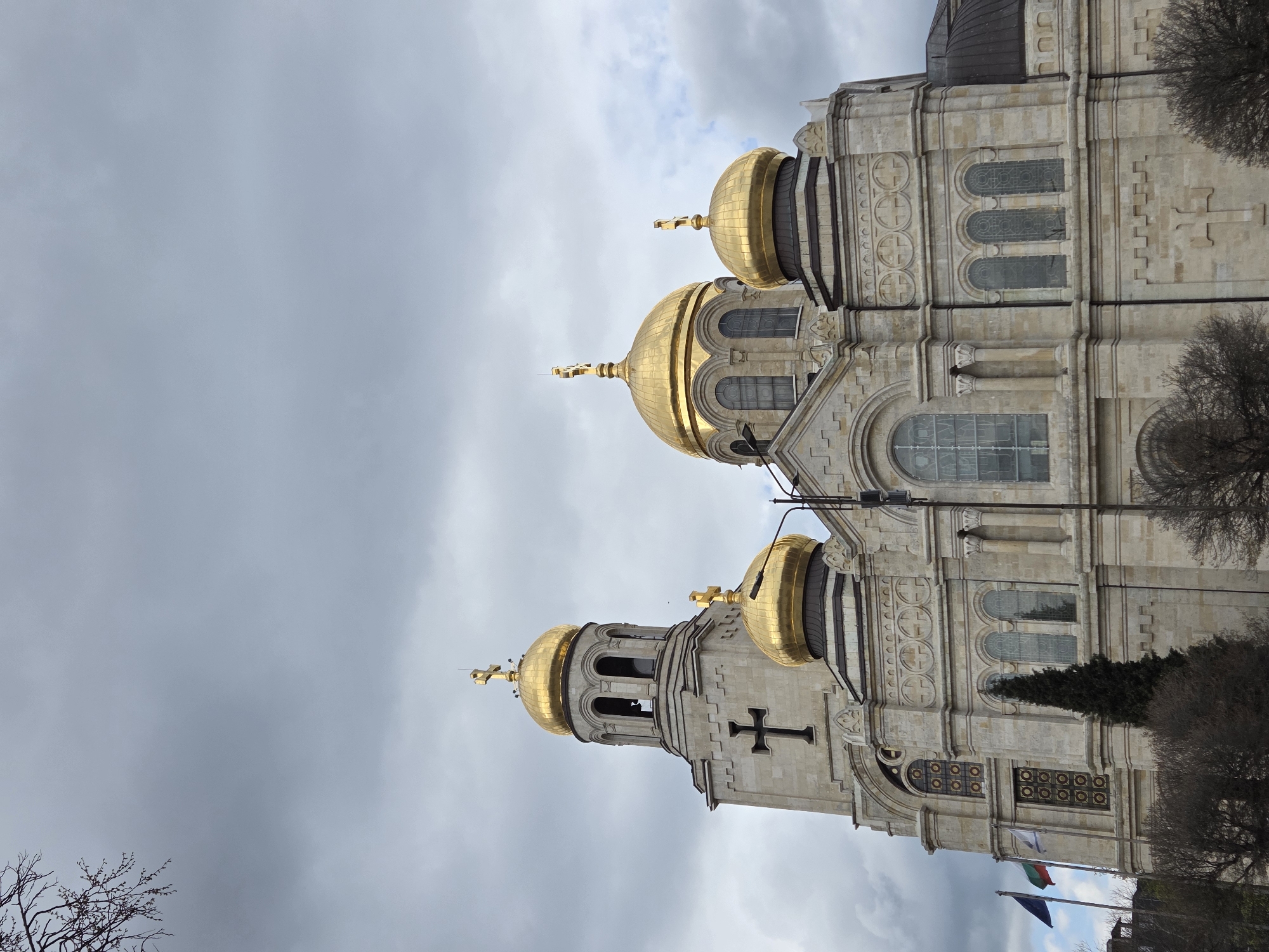 Tourist captures Varna landmarks including cathedral and clock tower