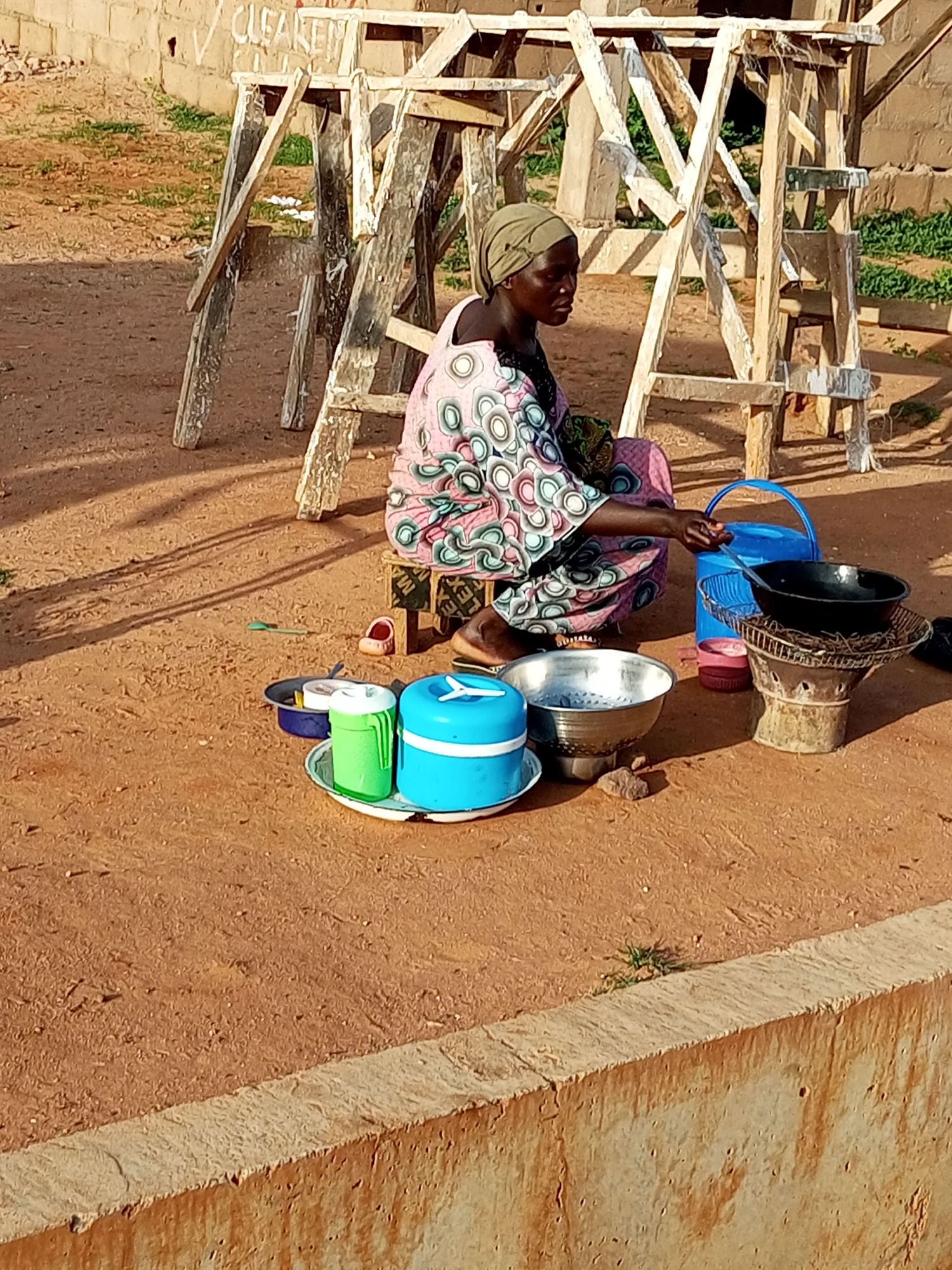Morning routines and street life in Tempure, Nigeria