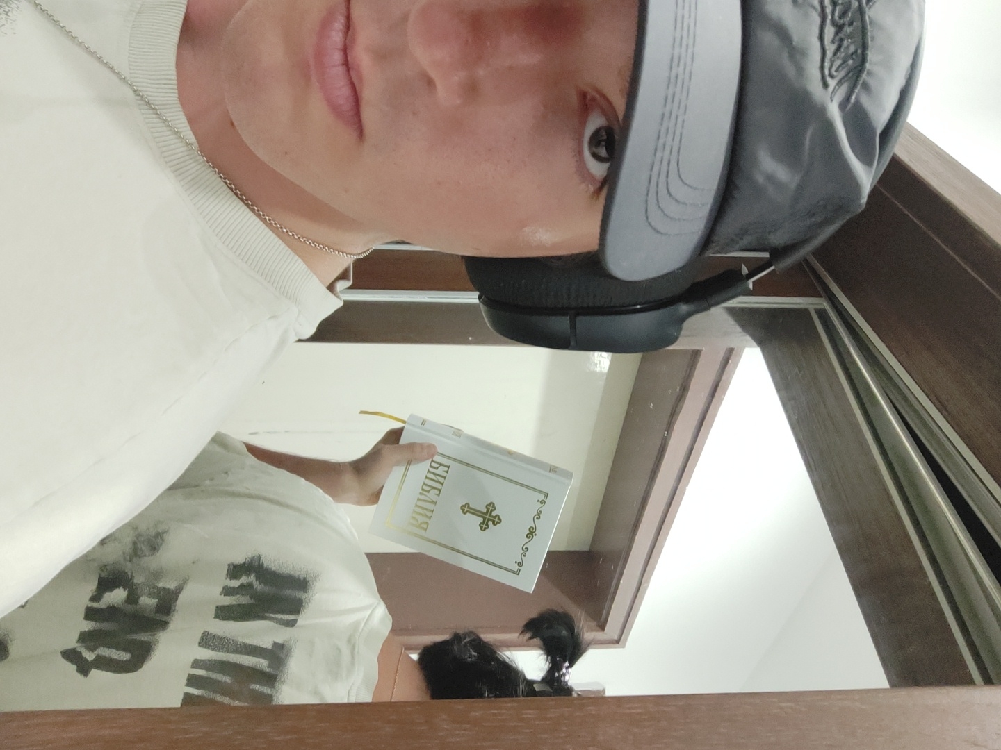 Person takes mirror selfies in Burgas room