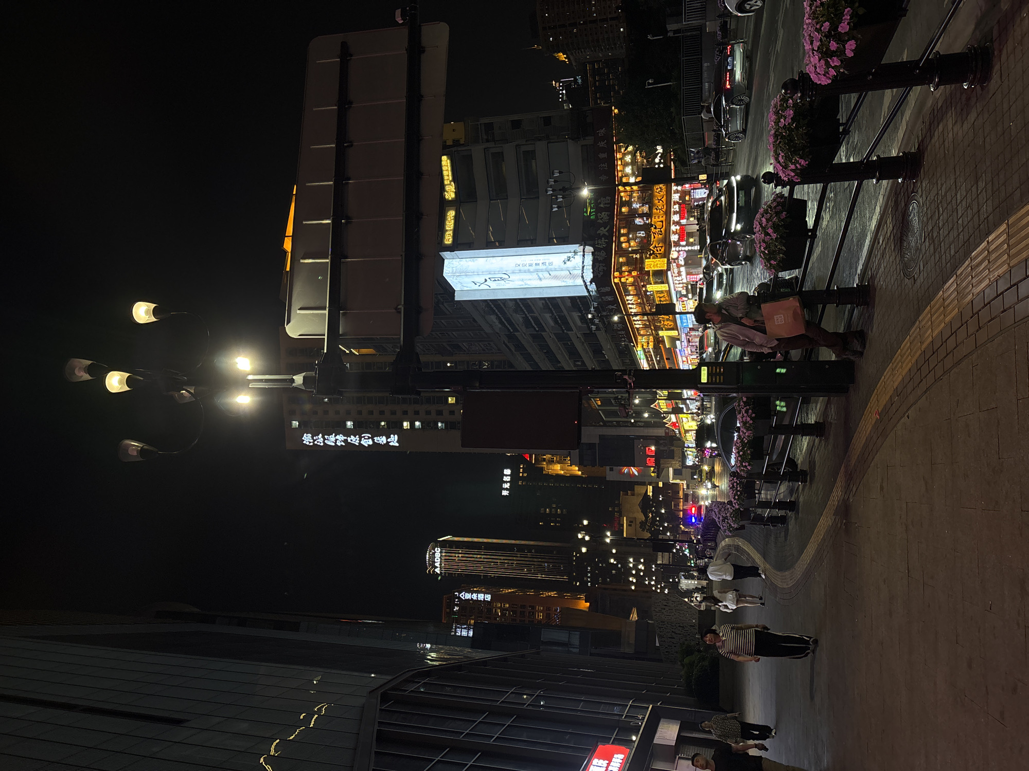 Nighttime street scenes documented across Yuzhong District, Chongqing