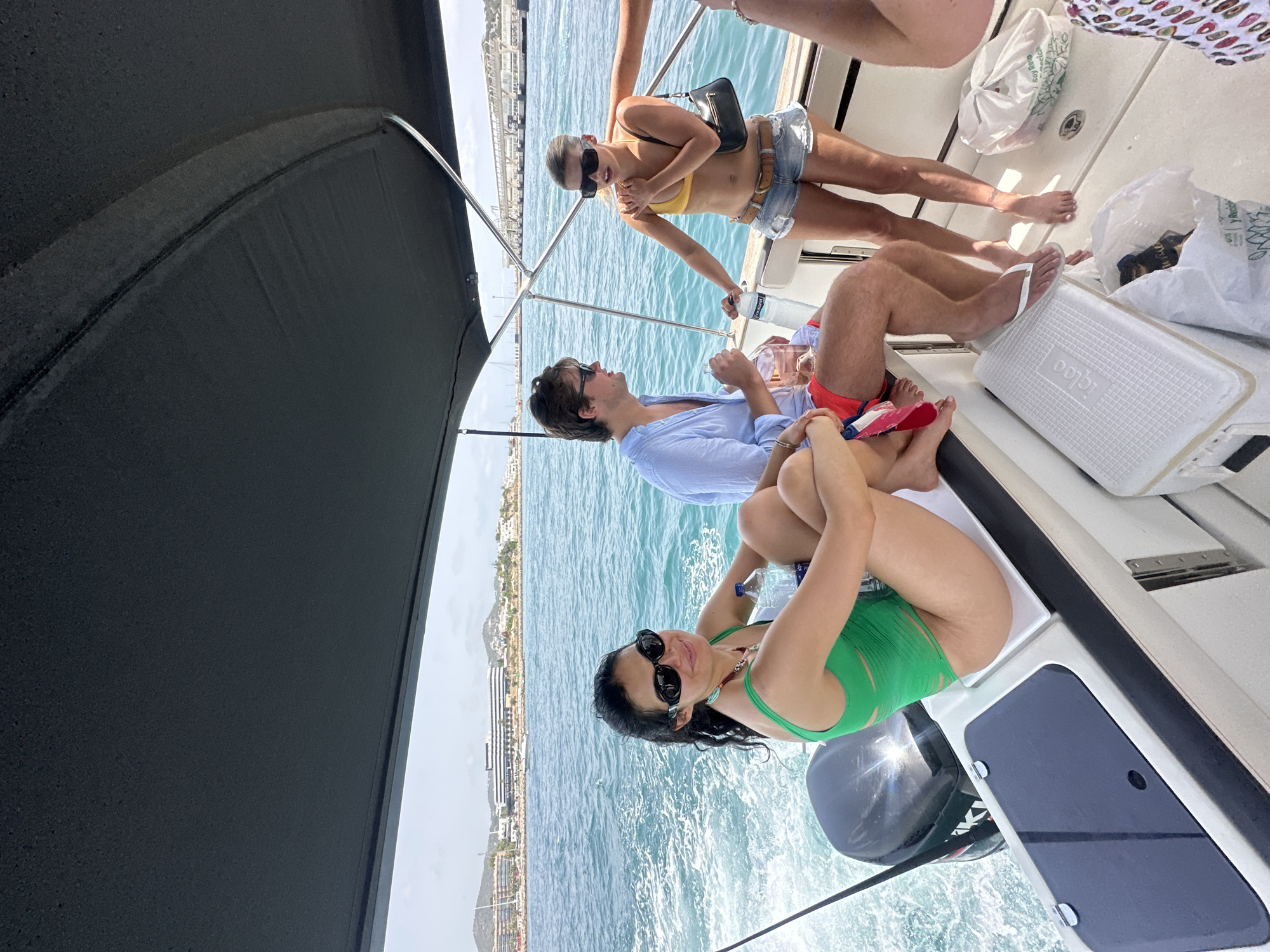 Boat day on the water, coastal scenery and sunshine