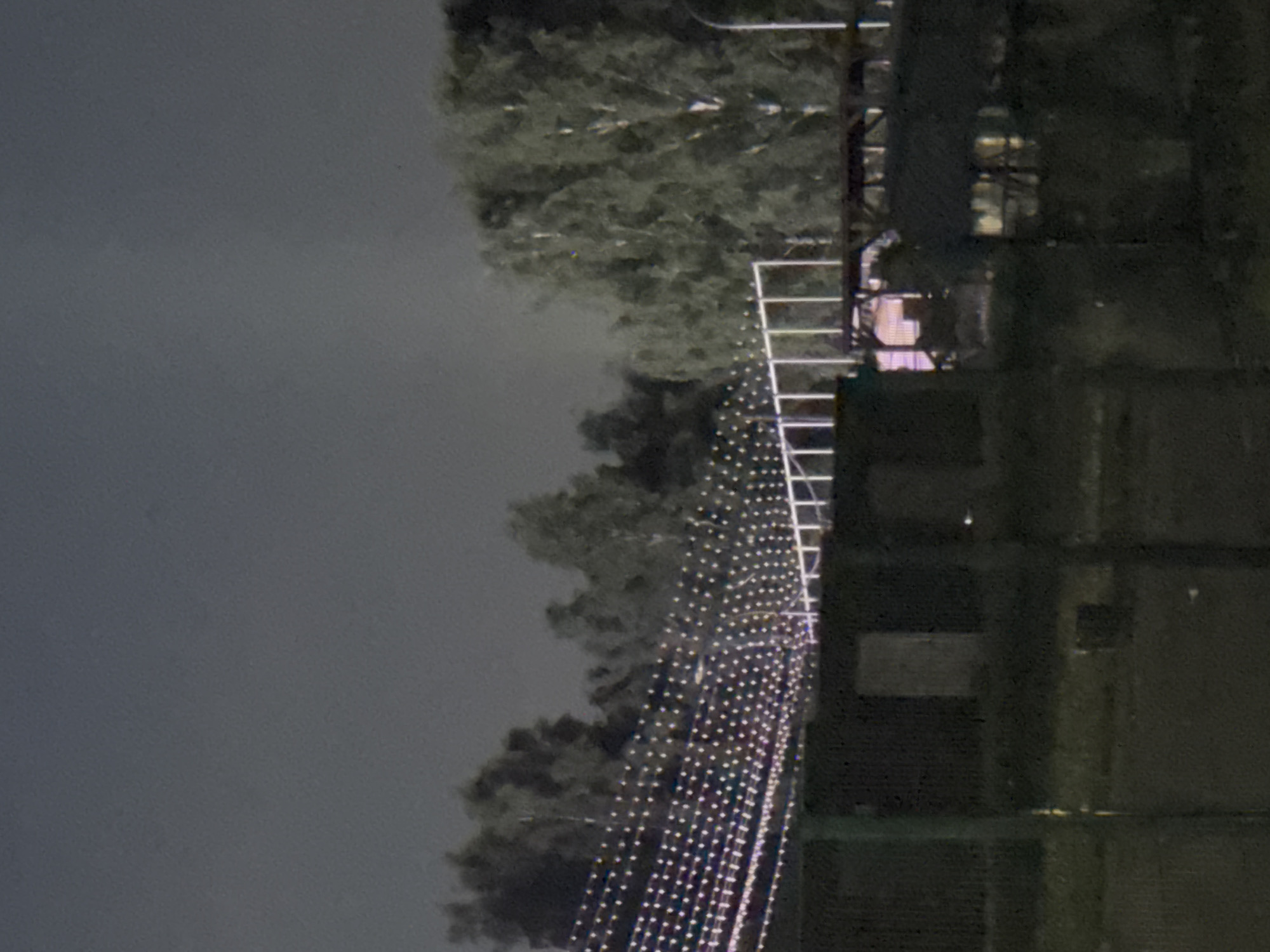 Nighttime documentation of illuminated Izhevsk recreational district captured