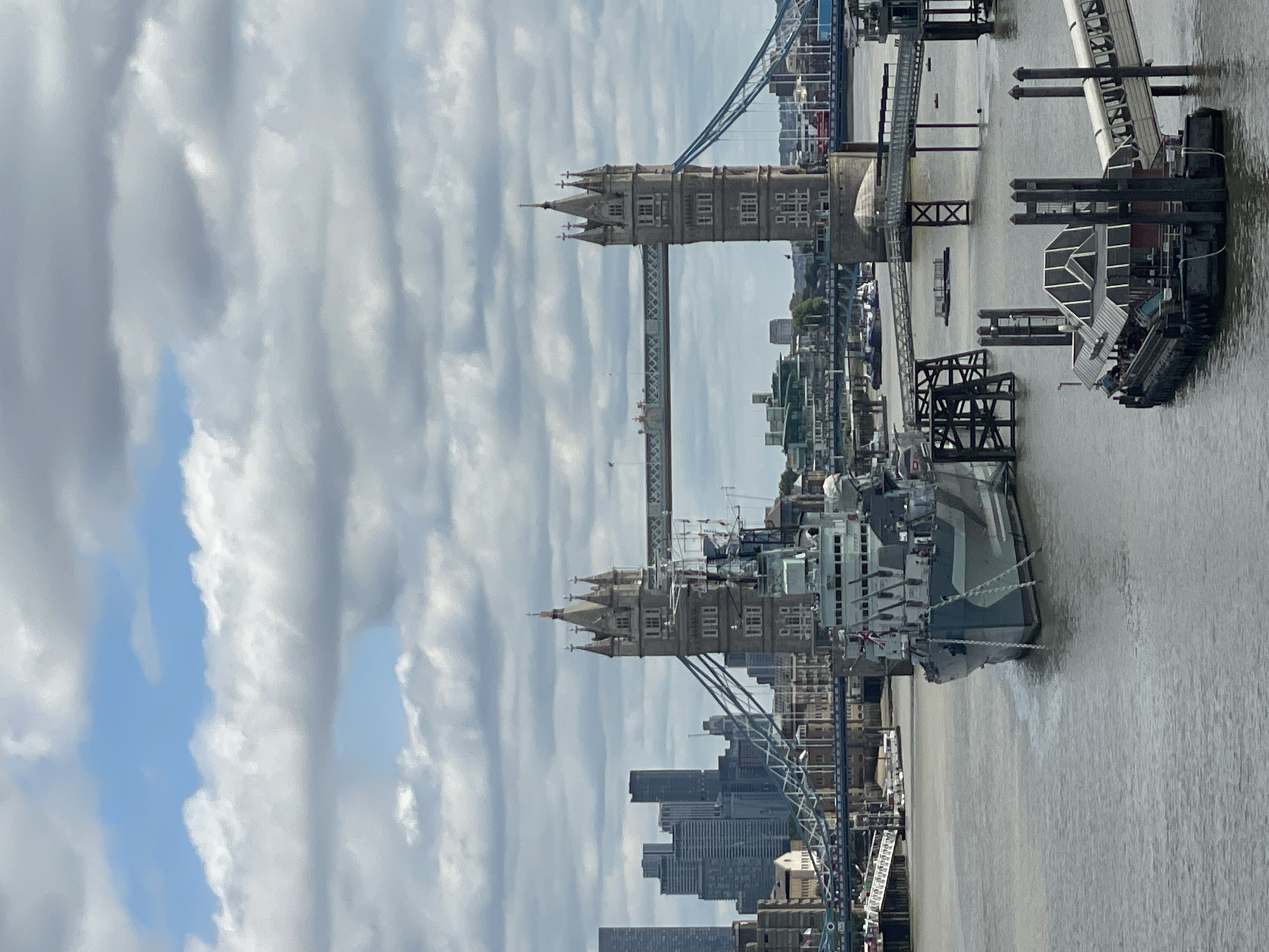 Tower Bridge, the Thames, and the Tube on a July morning