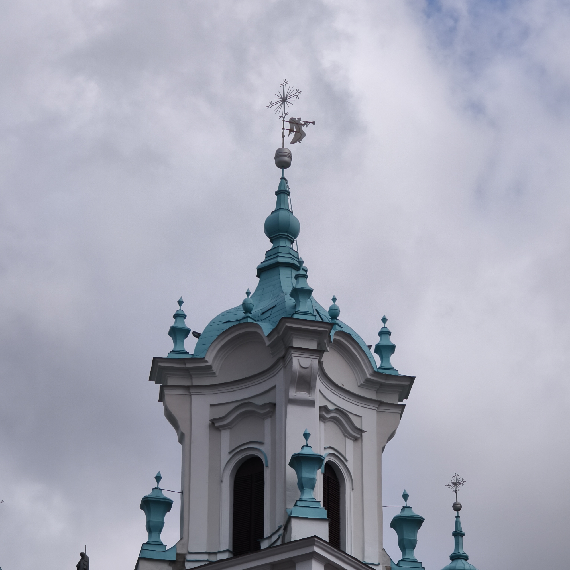 Church turret documented in Hrodna, Belarus
