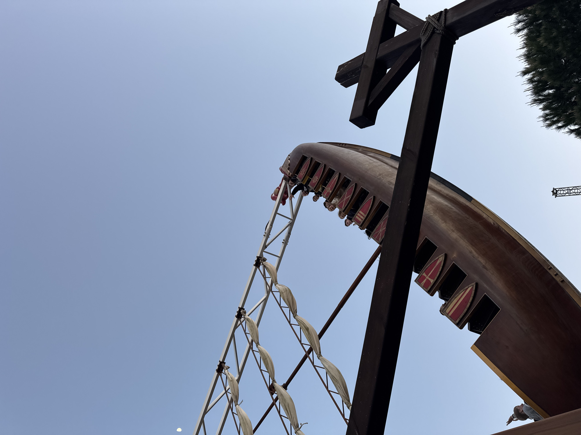 Families ride Viking ship attraction at Sochi Park