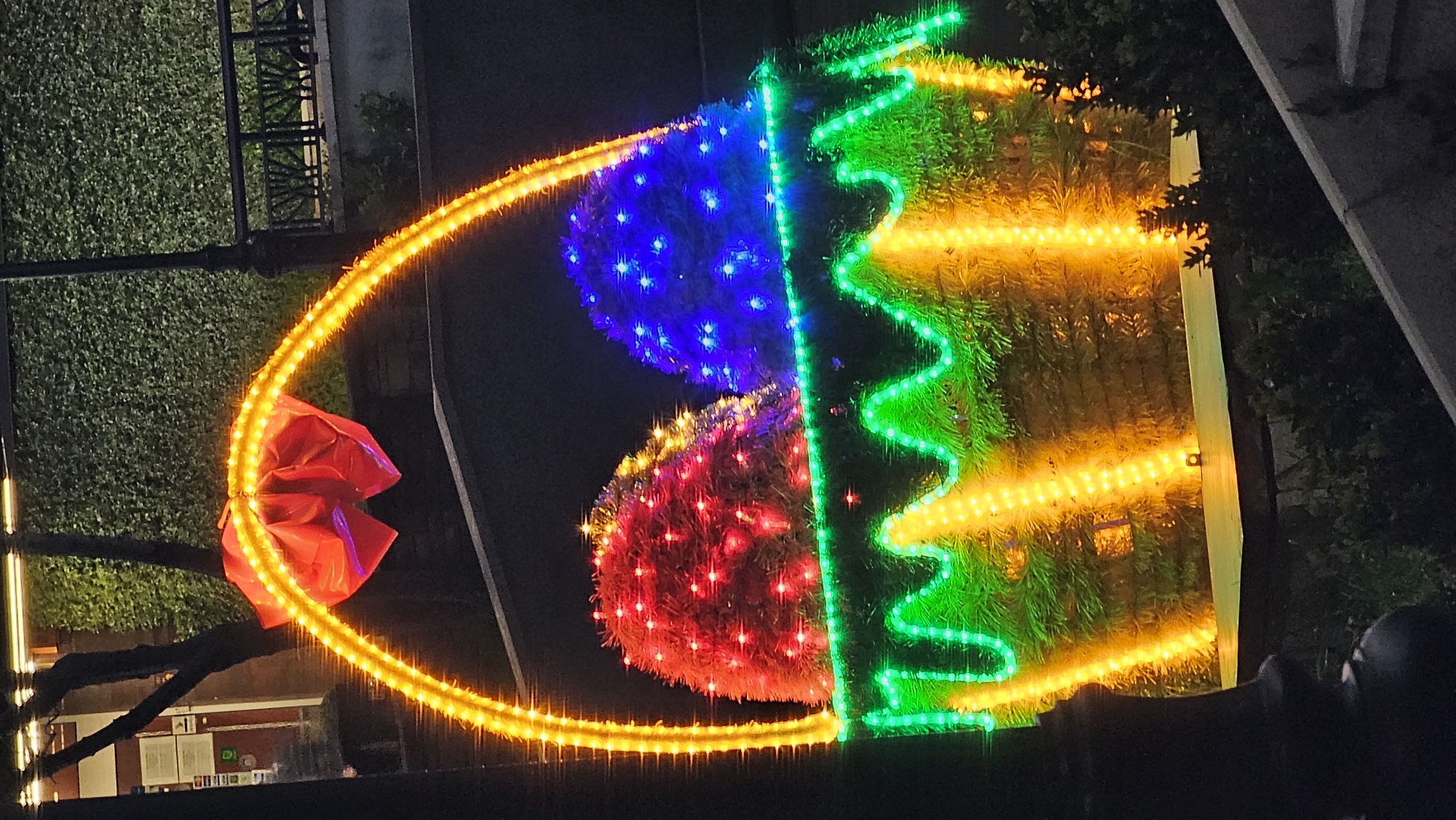 Holiday decorations, illuminated signs spotted in Karlovo, Bulgaria