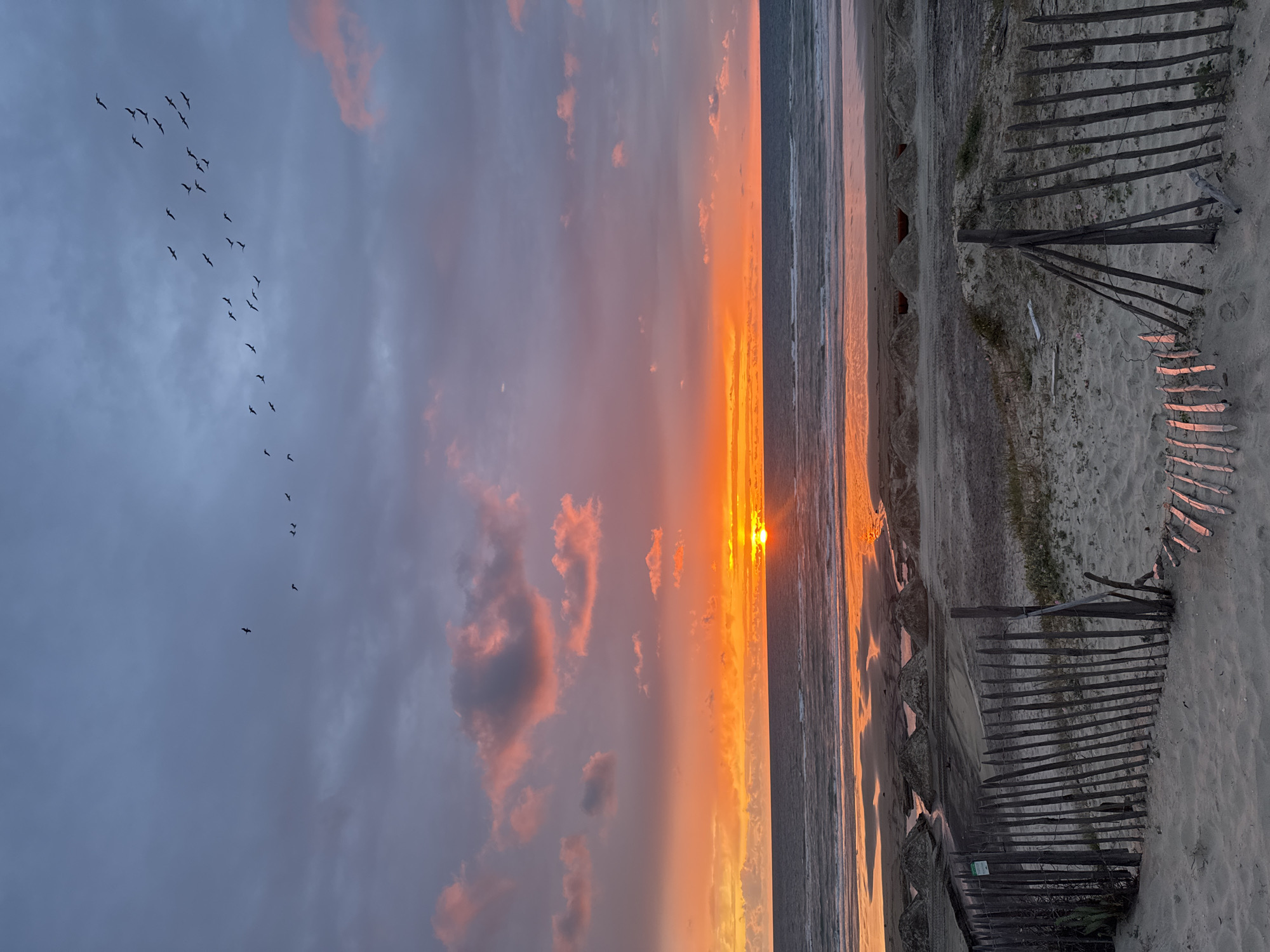 Sunset documented across Soulac-sur-Mer beach and streets, France
