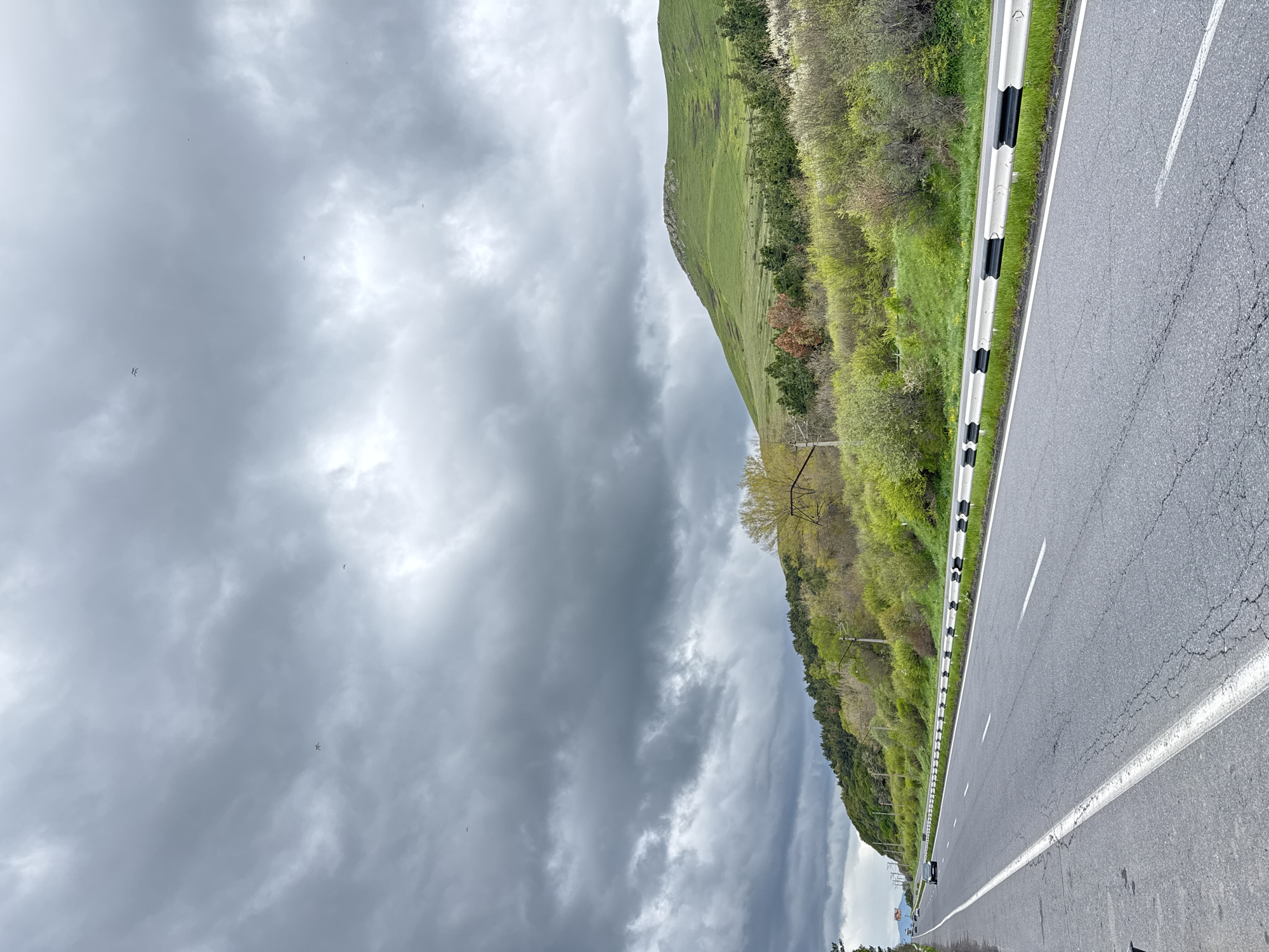Scenic road and water views documented in Tsamakaberd, Armenia