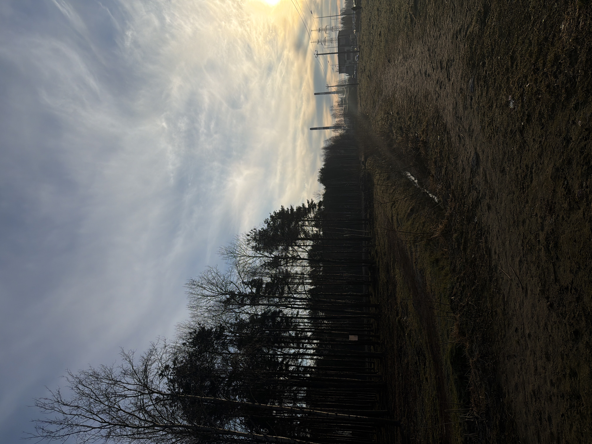 Industrial landscape with clouds observed in Murino, Russia